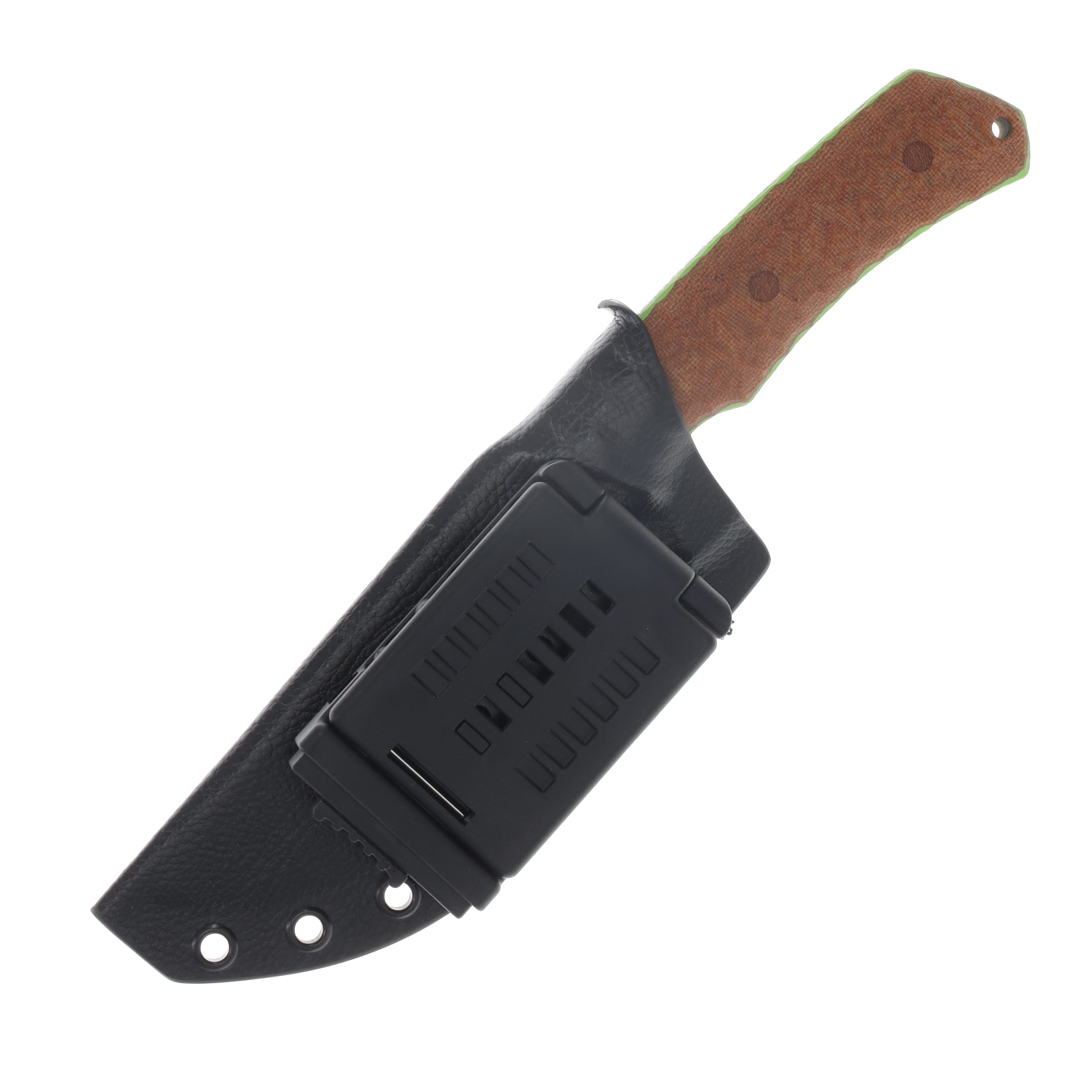 NO7 Knife Company Outland Fixed Blade Natural Canvas Toxic Liners Black Pins NO7OUTLAND-NATCAN-TOX-BP View 4