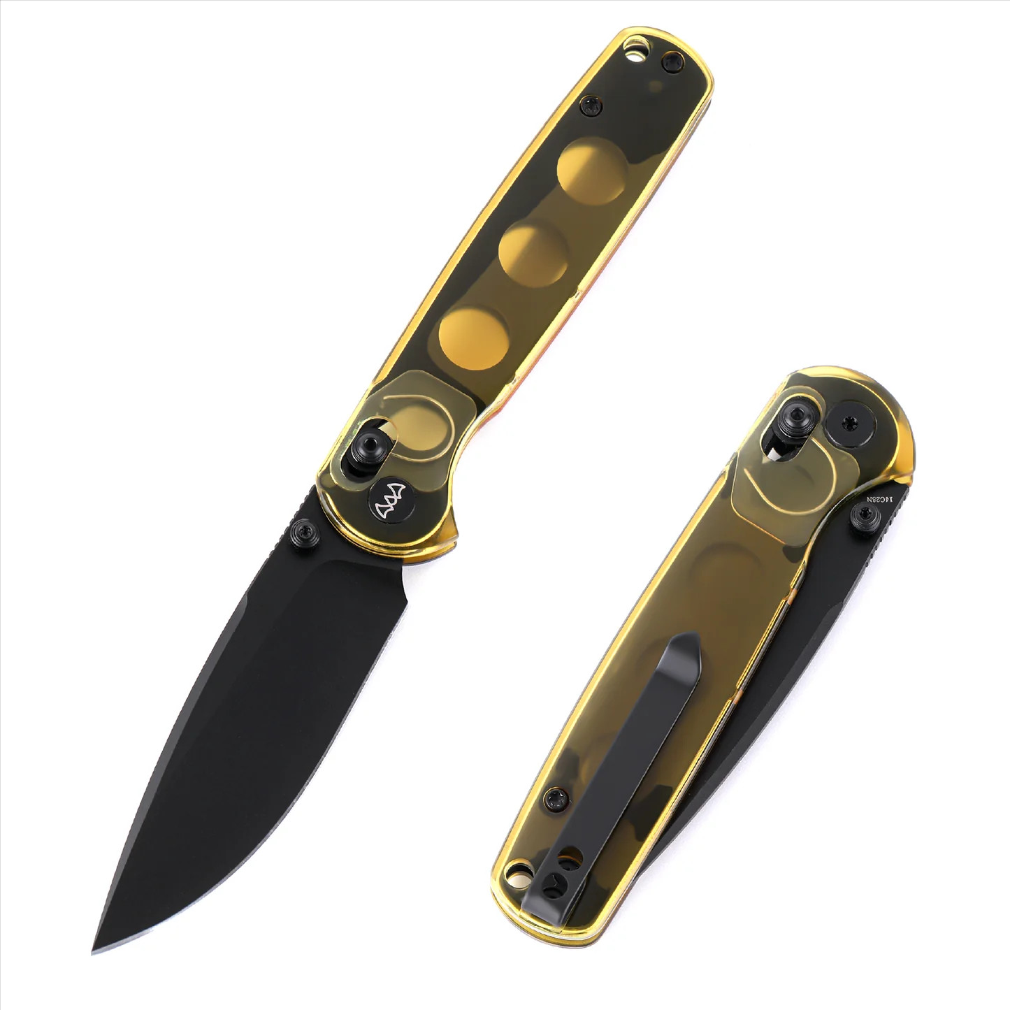 Wixco Drax Folding Knife Black 14C28N Blade Yellow Ultem (PEI) Handle WX10-C View 1