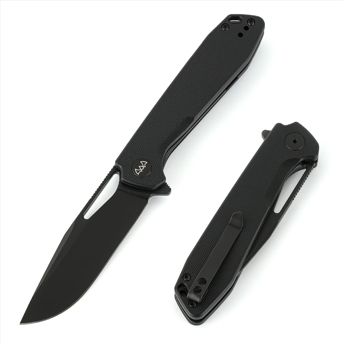 Wixco Ragnar Folding Knife Black PVD 14C28N Blade Black G10 Handle WX11-A View 1