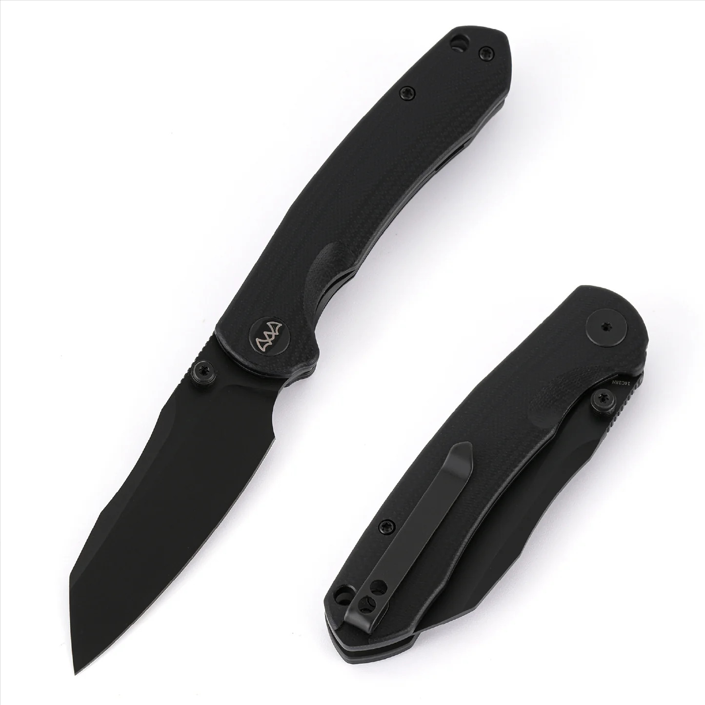 Wixco Axor Folding Knife Black PVD Modified Sheepsfoot14C28N Blade Black G10 Handle WX15-A View 1