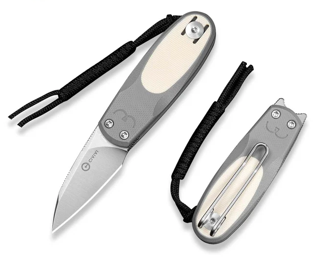CIVIVI Purr Slipjoint Flipper Folding Knife Satin Nitro V/Gray & Ivory G-10 C25054-1 View 1