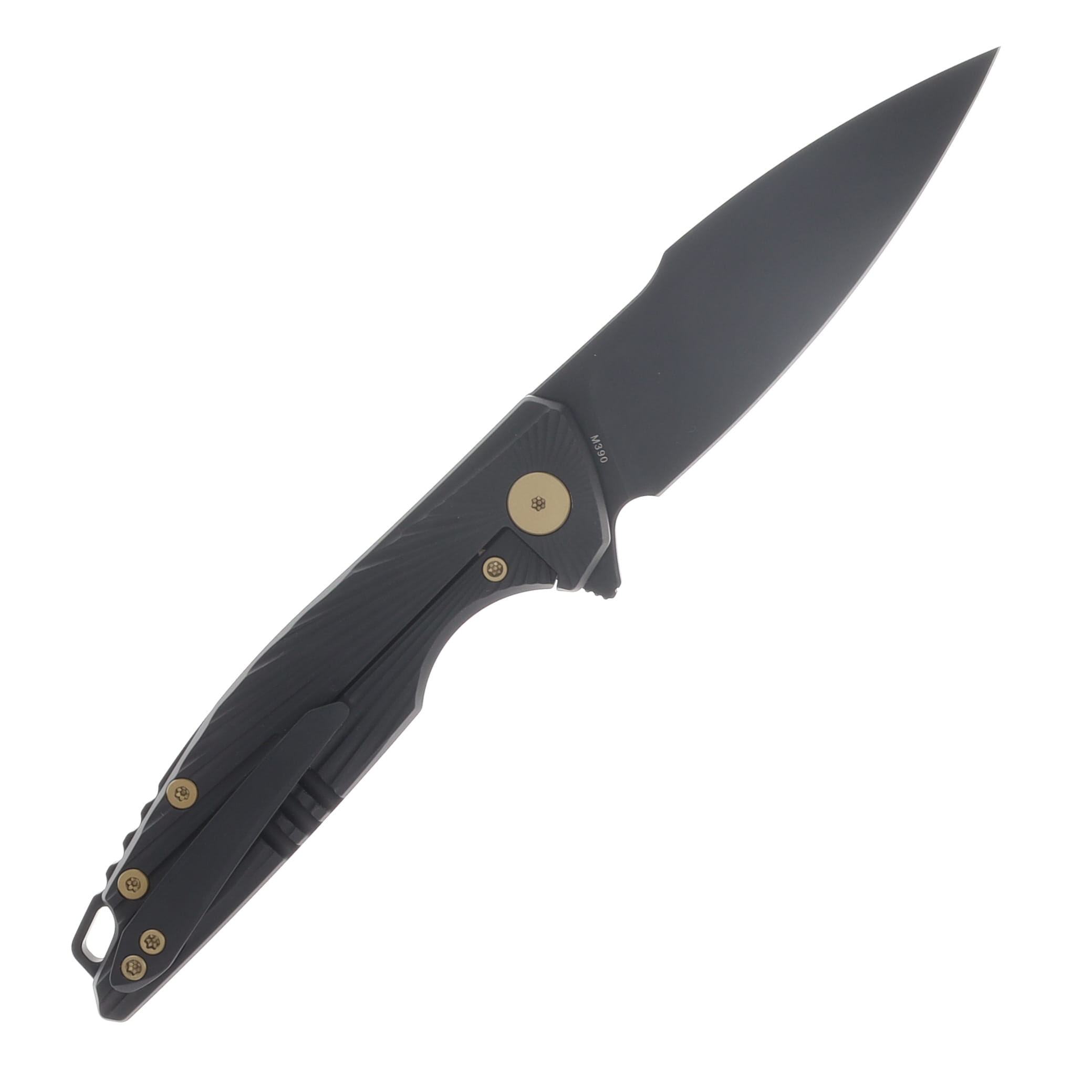 Ferramonster Aurora Rays Folder Black M390 Blade Black Titanium Handle FM23002 - C View 2