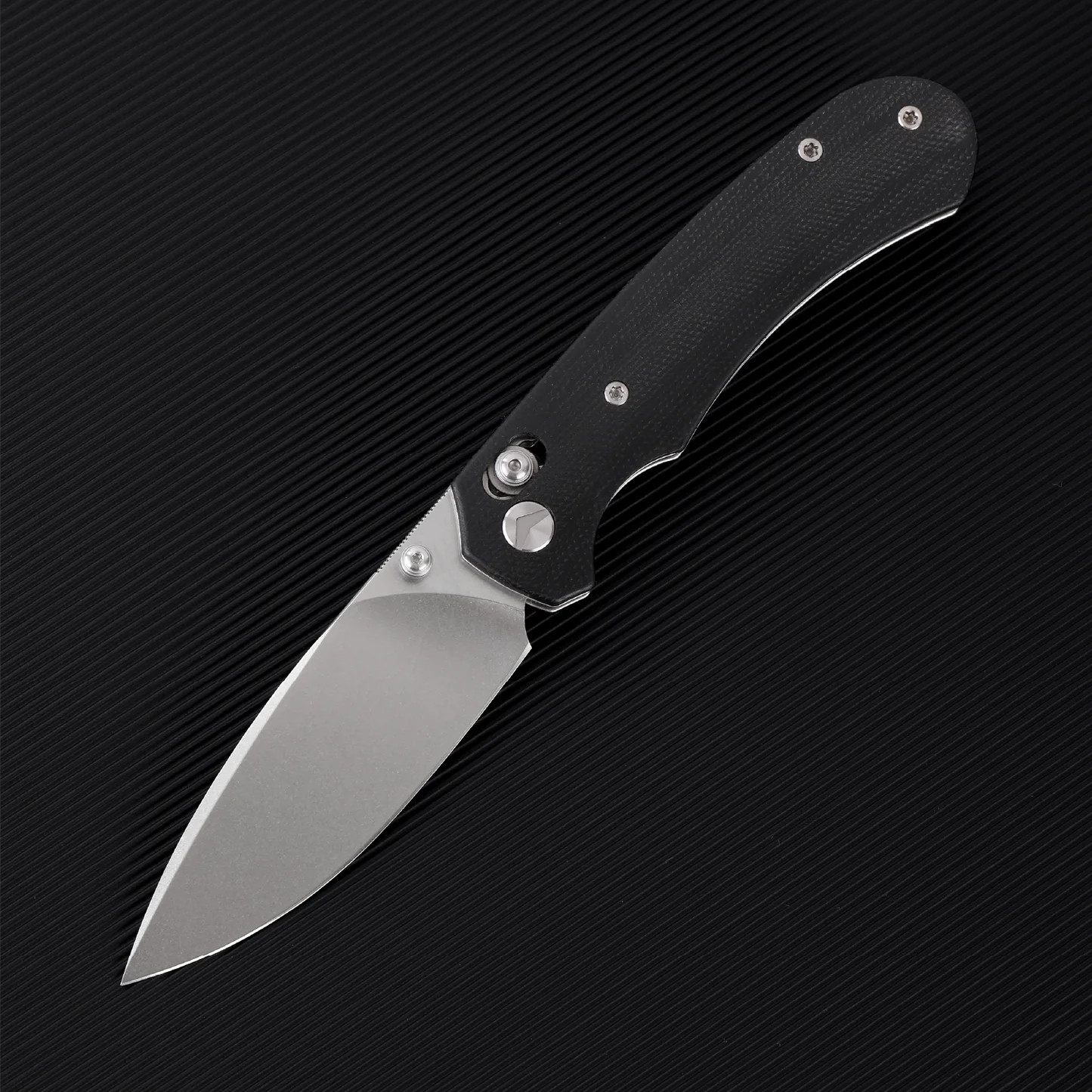 Ferramonster Spectrum Folder Stonewash 154CM Blade Black Canvas Micarta Handle FM23004CP - A View 10