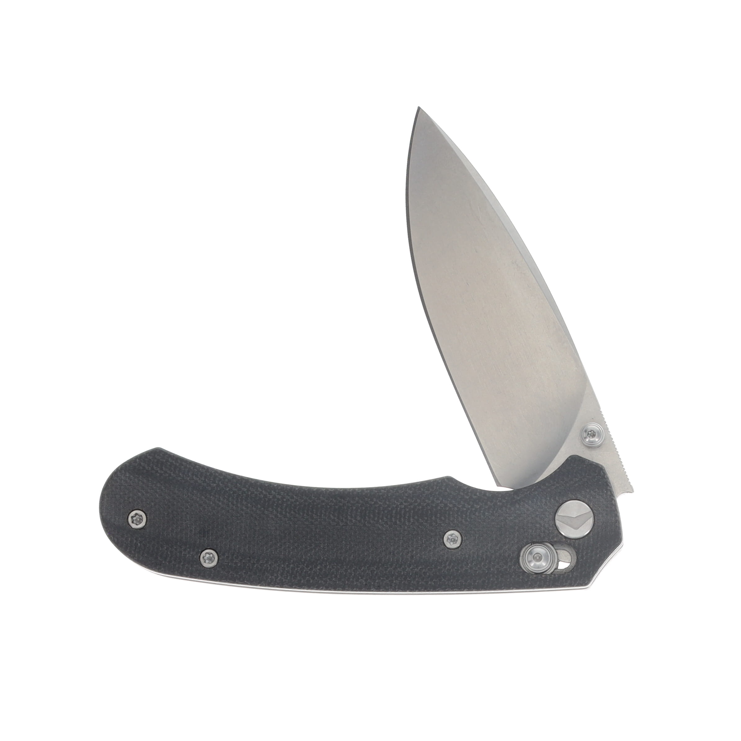 Ferramonster Spectrum Folder Stonewash 154CM Blade Black Canvas Micarta Handle FM23004CP - A View 3