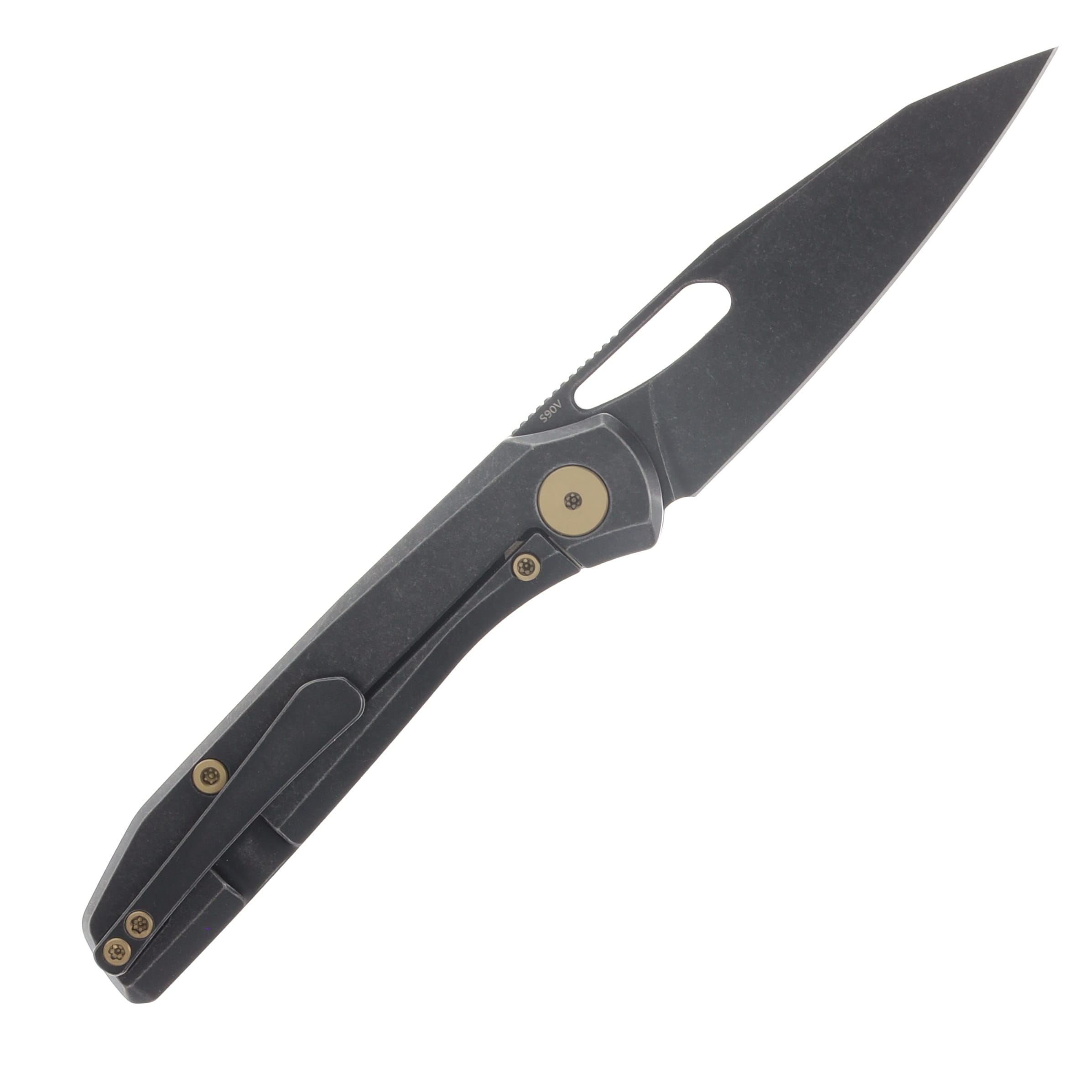 Ferramonster Xandros Folder Black STN WSH S90V Blade Black STN WSH TI Handle FM23007-B View 2