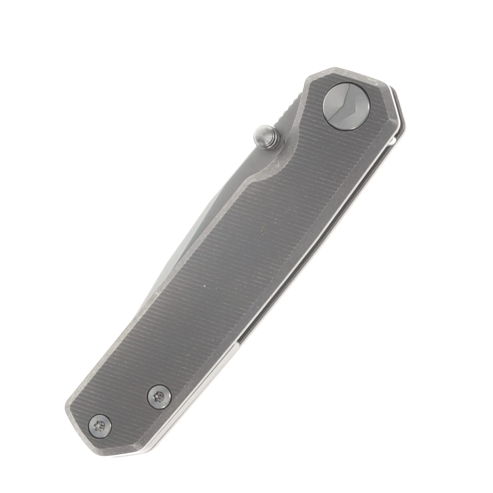 Ferramonster Kroma Folder Satin Elmax Blade Bead Blast STN WSH Titanium Handle View 5