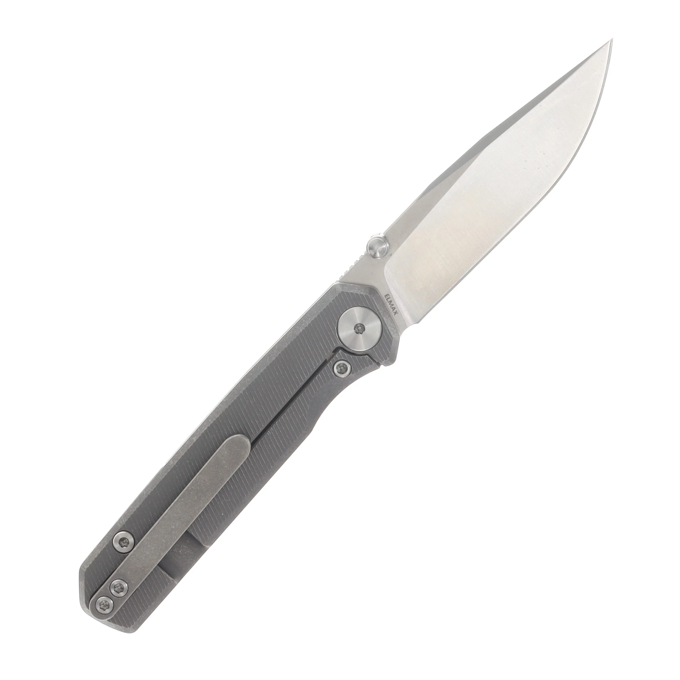 Ferramonster Kroma Folder Satin Elmax Blade Bead Blast STN WSH Titanium Handle View 2