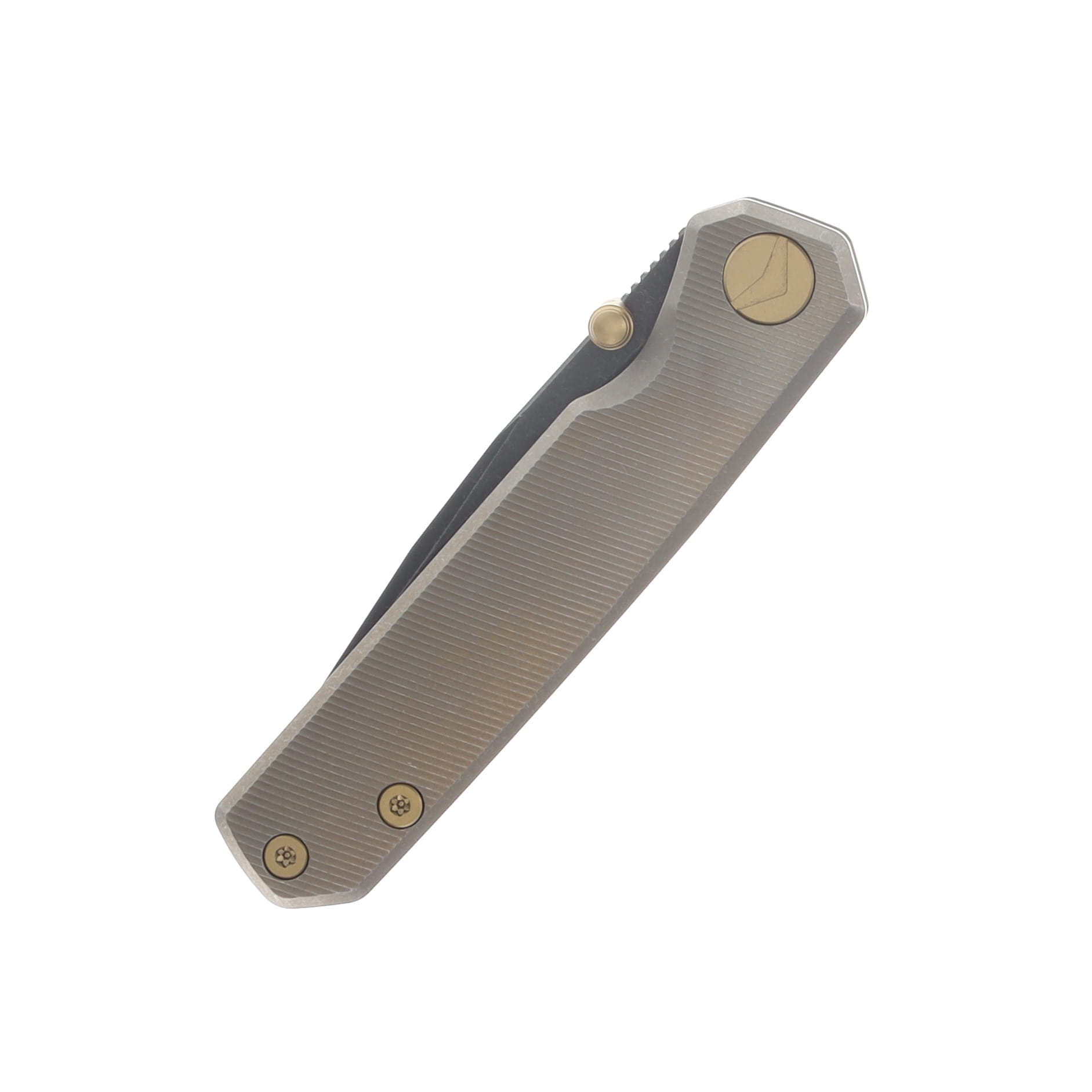 Ferramonster Kroma Folder Black STN WSH Elmax Blade Bronze STN WSH TI Handle FM23008-C View 6