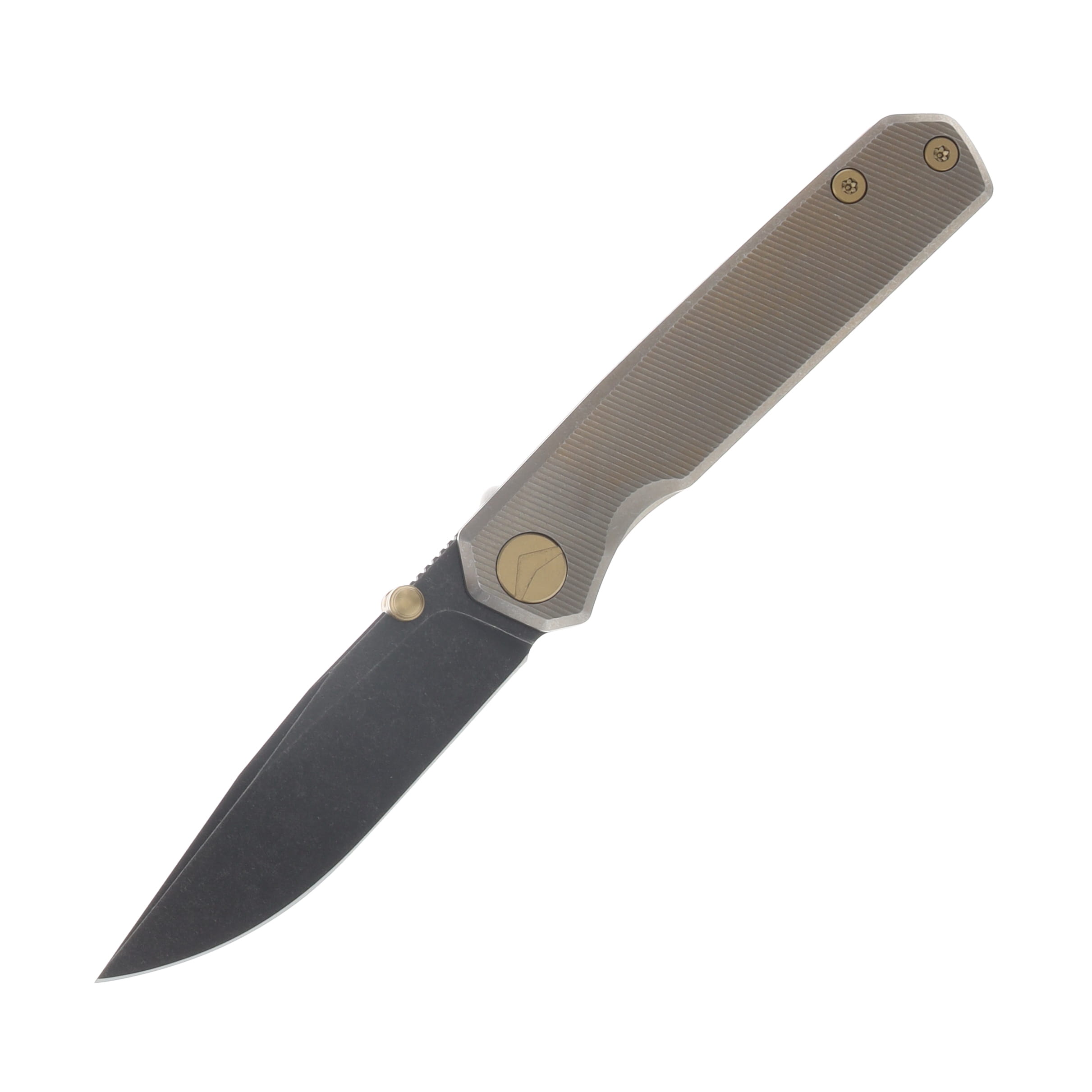 Ferramonster Kroma Folder Black STN WSH Elmax Blade Bronze STN WSH TI Handle FM23008-C View 1