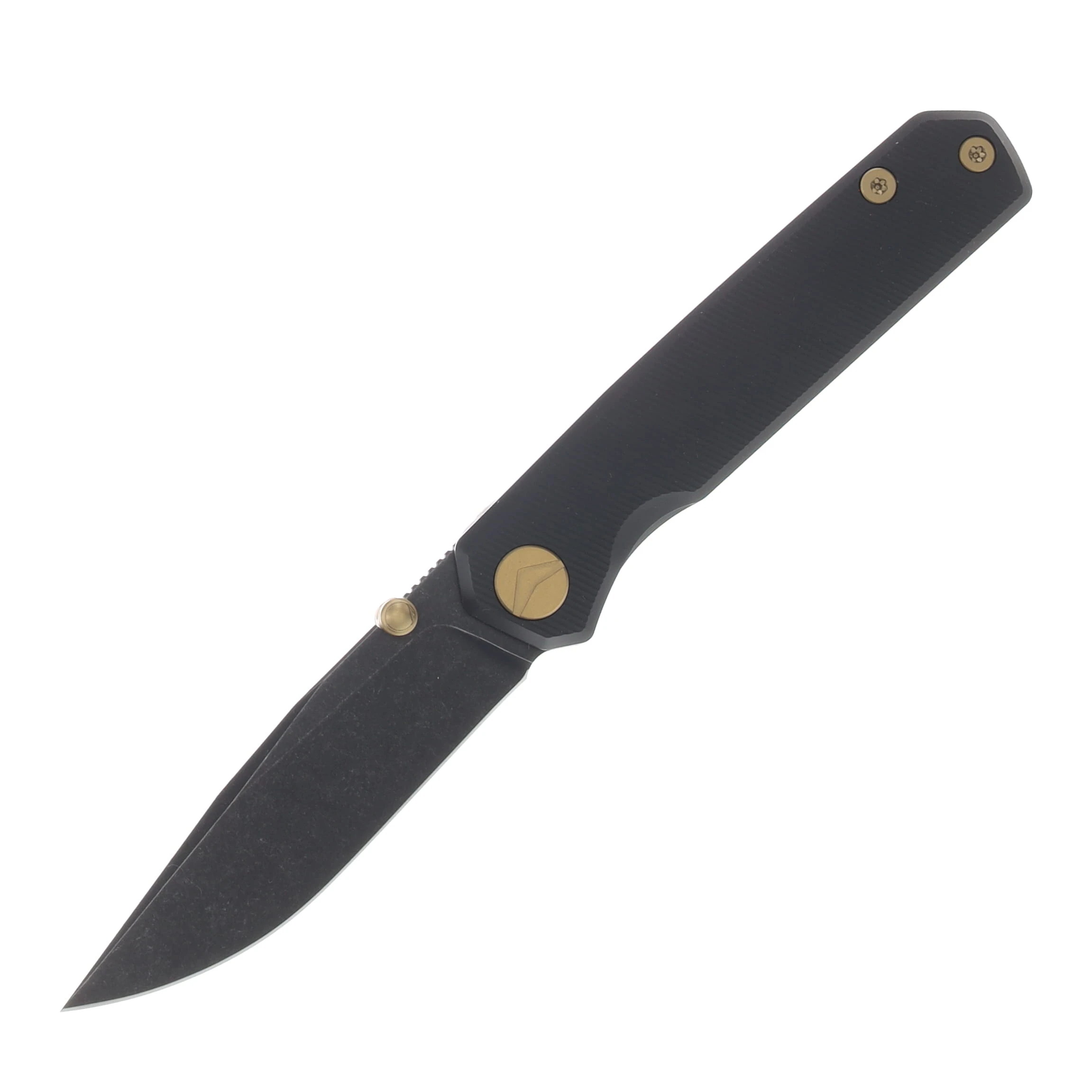 Ferramonster Kroma Folder Black STN WSH Elmax Blade Black Titanium Handle FM23008-D View 1