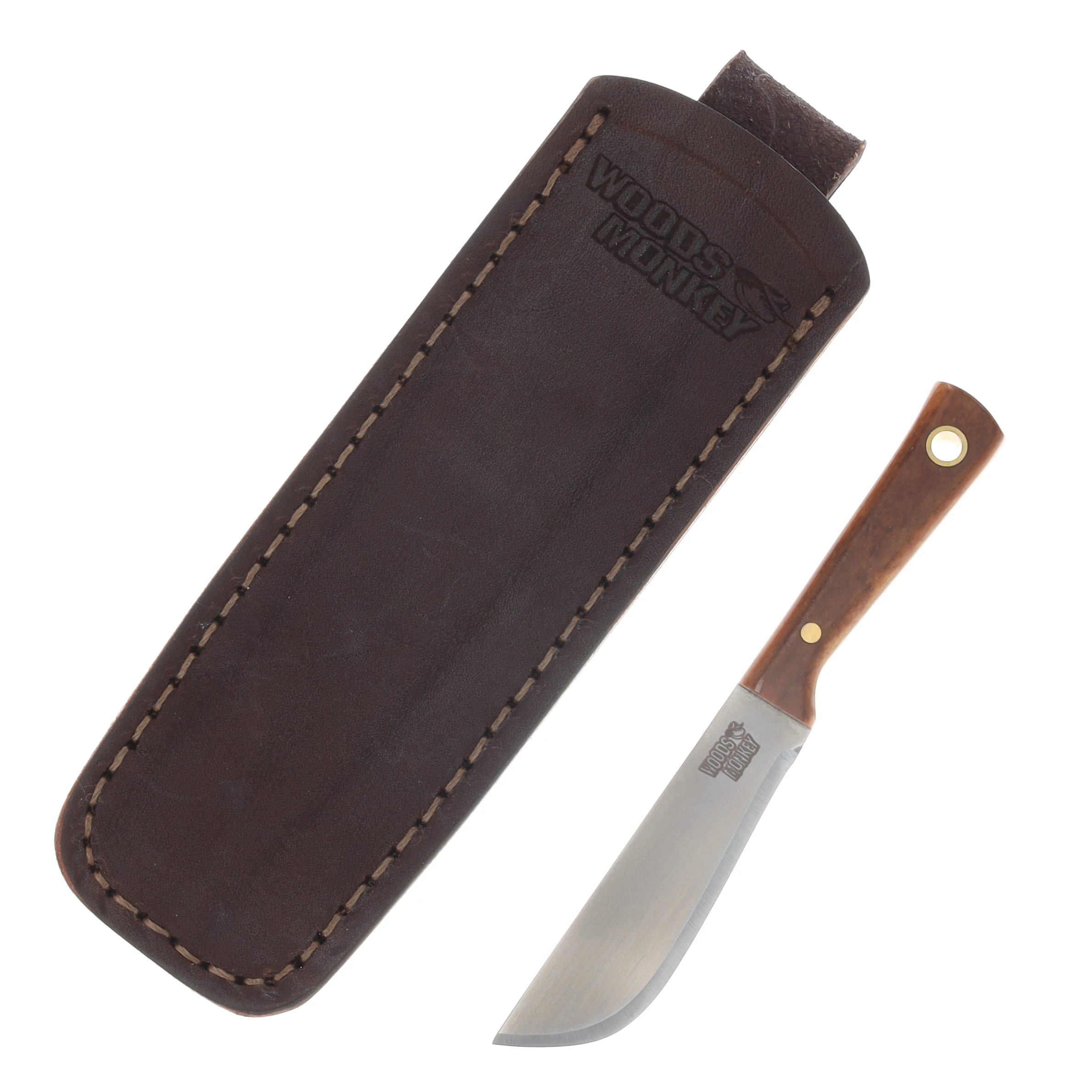 Woods Monkey Lil Widdle Chete Fixed Blade Knife Brown Bone LILWIDDLECHETEBROWN View 1