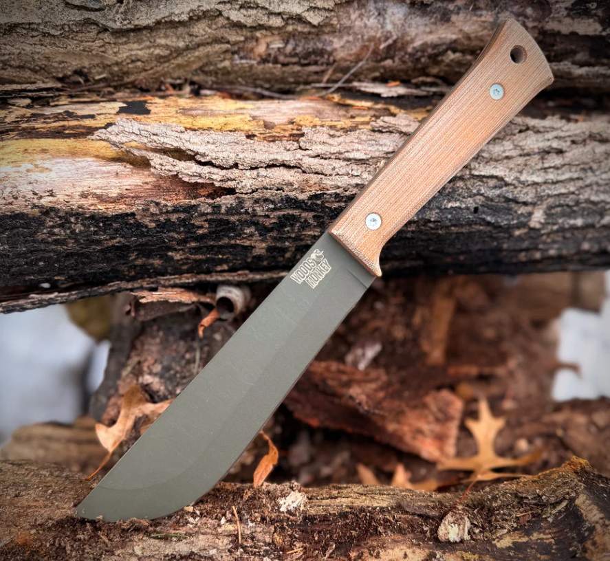 Woods Monkey Half/Chete Fixed Blade Knife OD Green Cerakote/Natural Micarta HALFCHETE2 View 1