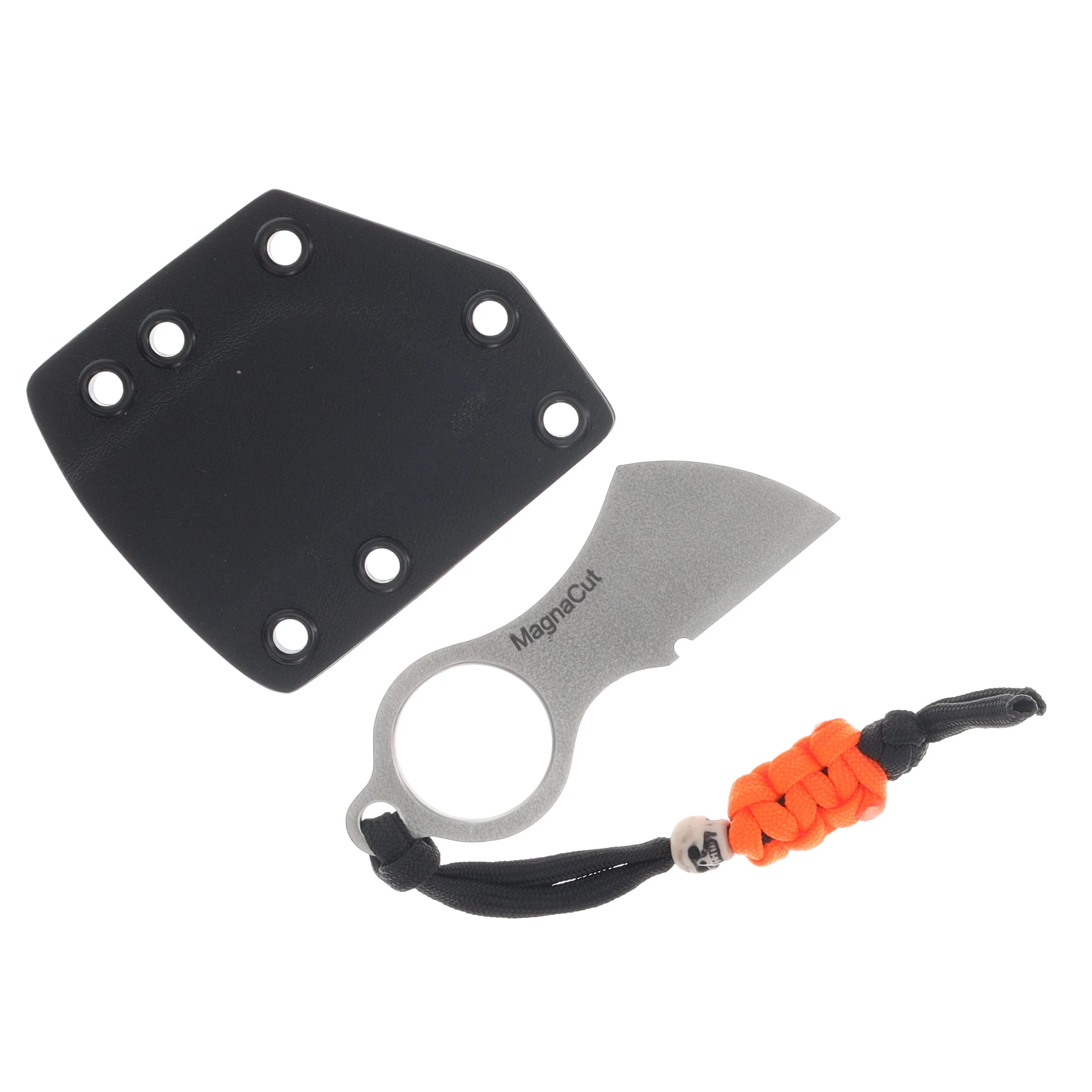 Woods Monkey Batwing Fixed Blade Magnacut Neck Knife with Black Kydex Sheath BATWINGB View 2