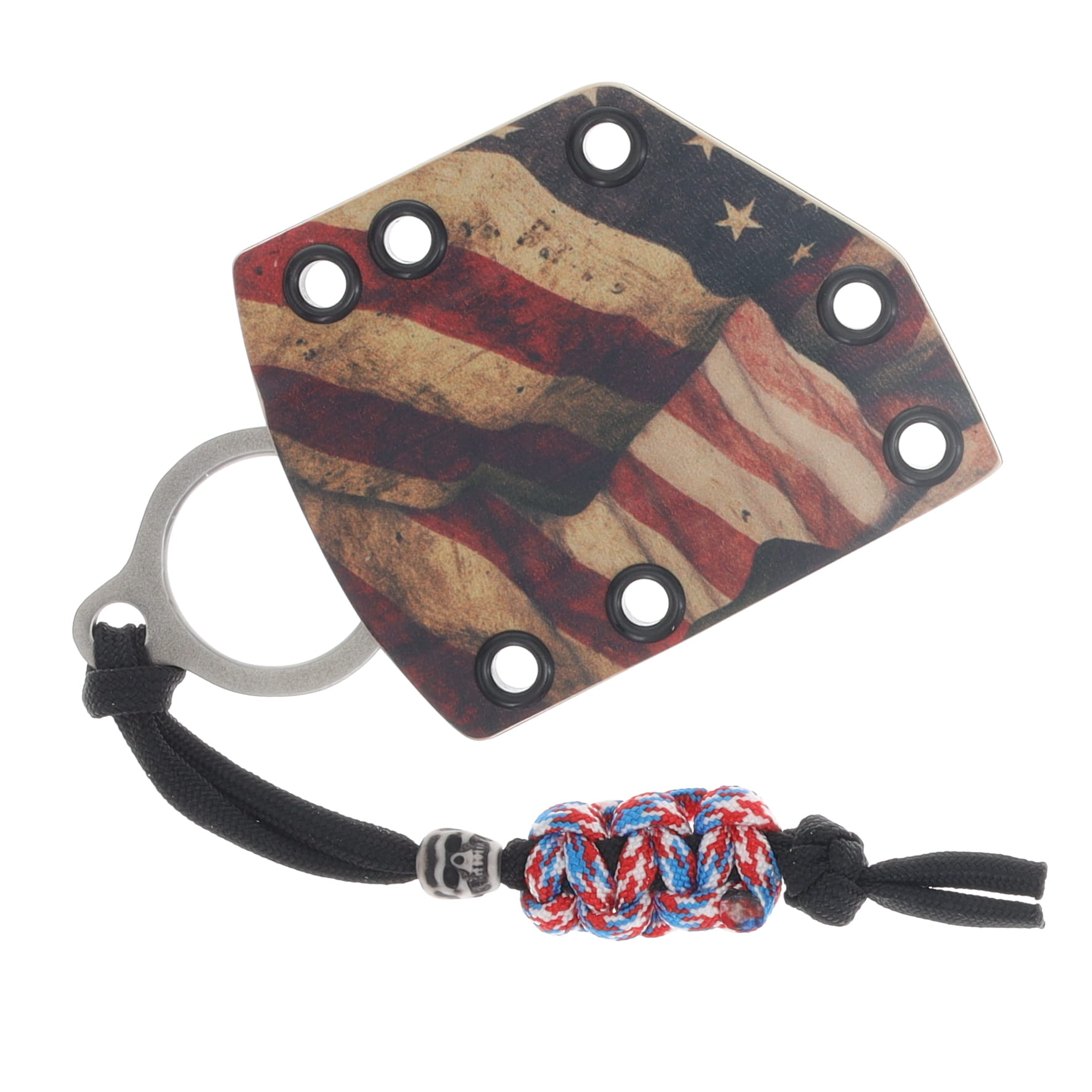 Woods Monkey Batwing Fixed Blade Neck Knife with US Flag Kydex Sheath BATWINGUSFLAG View 5