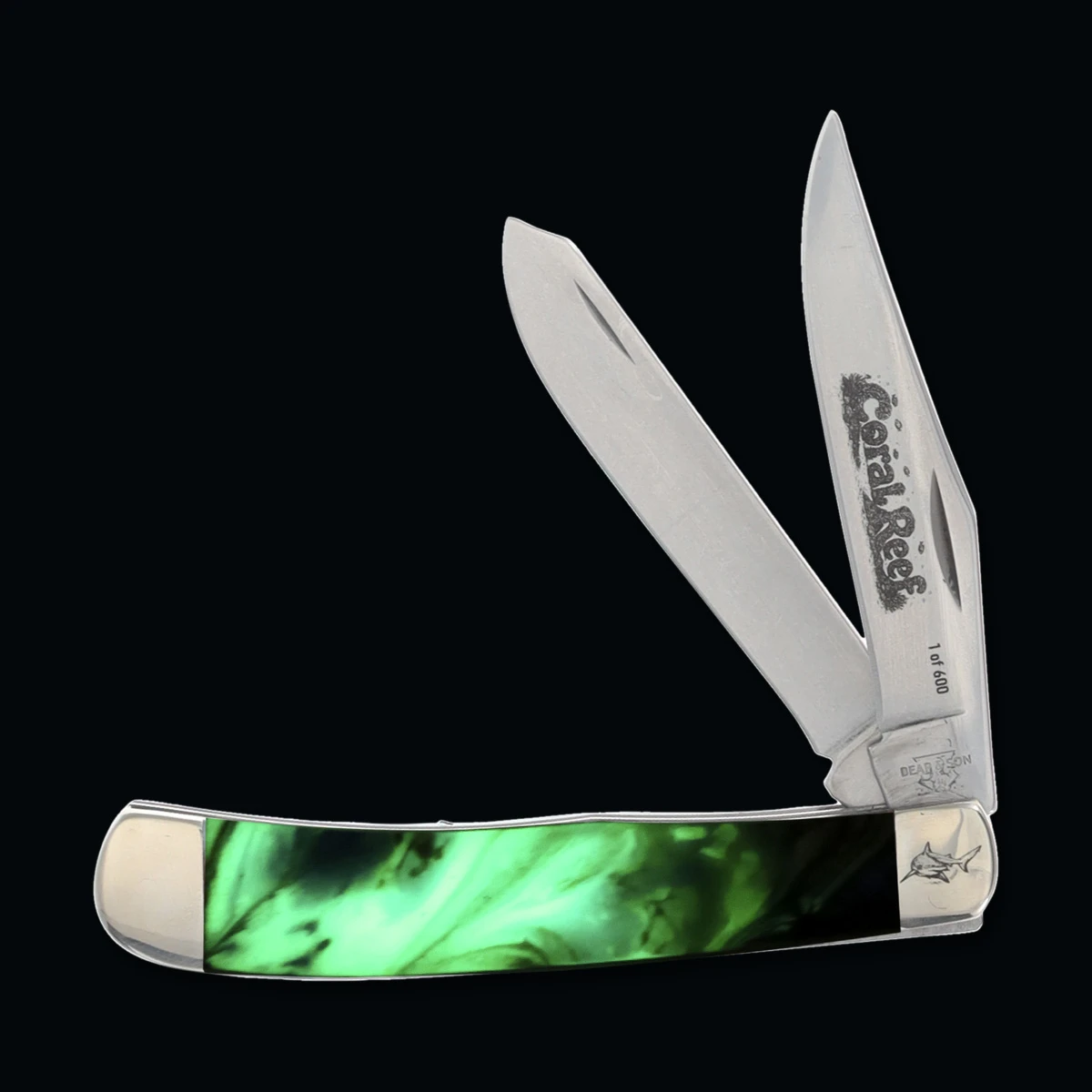 Bear & Son Coral Reef UV Reflective/Glow In The Dark 4.12" Large Trapper BR954CR View 7