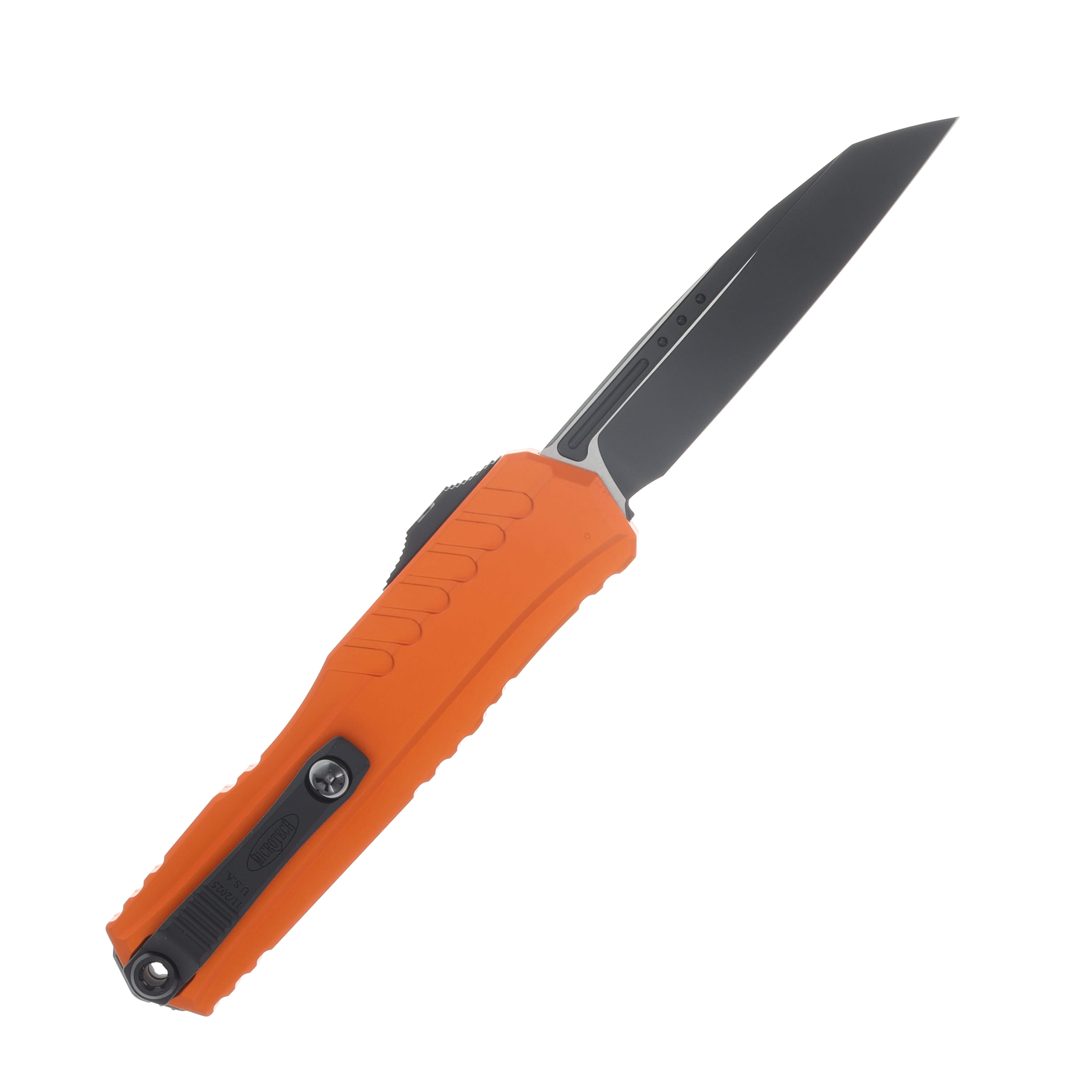 Microtech Cypher II OTF Automatic Knife Black Standard/Orange AUMT12411OR View 2