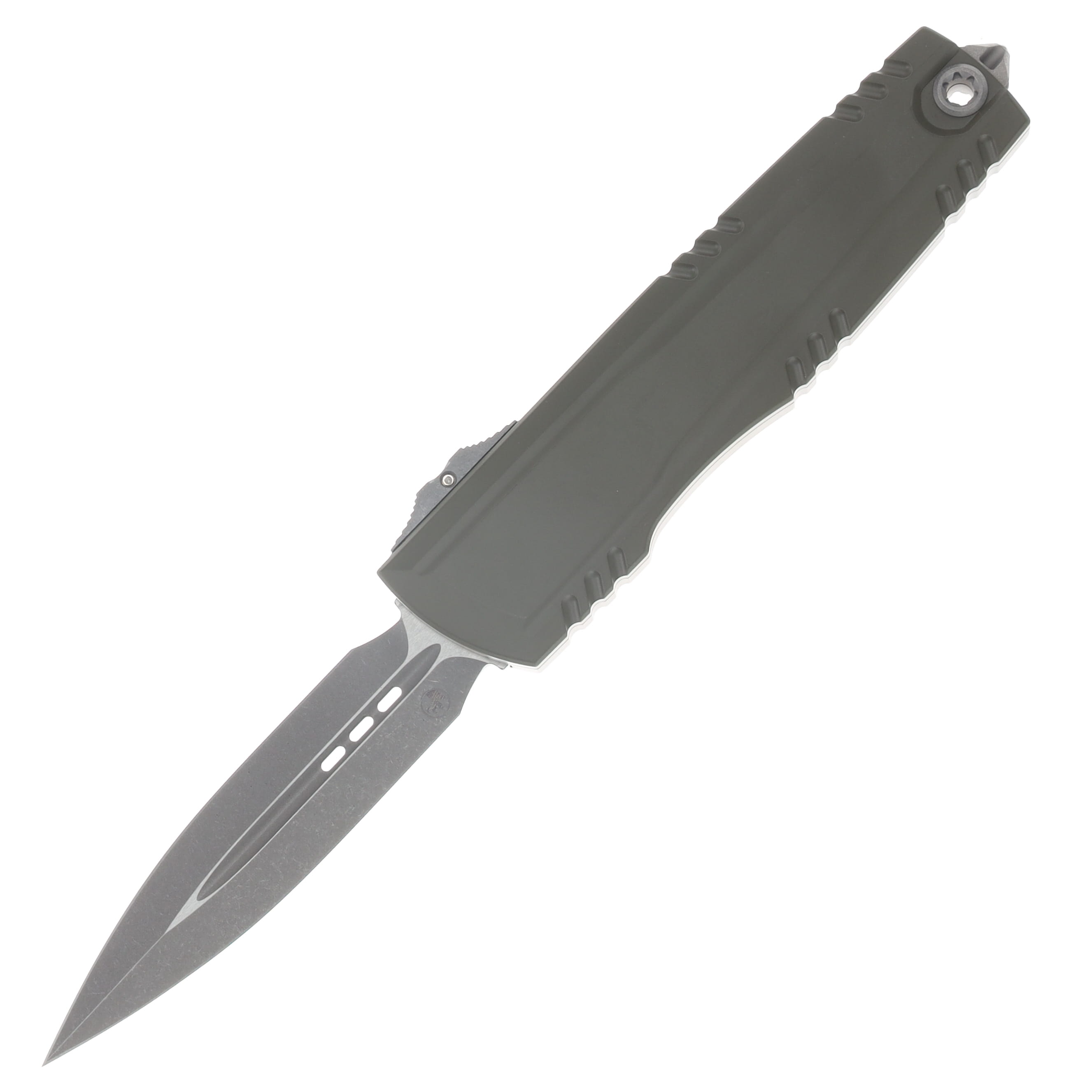 Microtech Luminary Signature Series OTF Automatic Knife ZBP Apocalyptic S/E Moss Green with Tritium Insert AUMT127010APMGS View 1