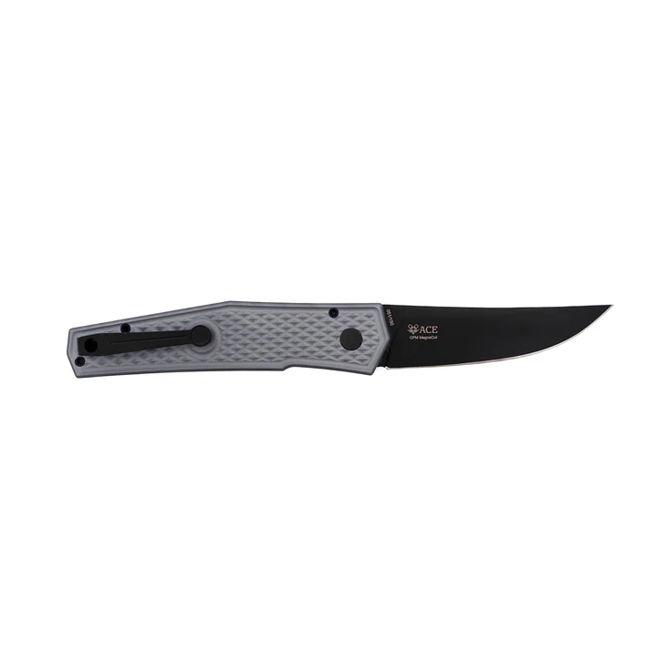 GiantMouse ACE Elmer OTS Auto Black PVD Magnacut Blade Grey Diamond Aluminum Handle GMELMER-GREY-DIAMOND View 2