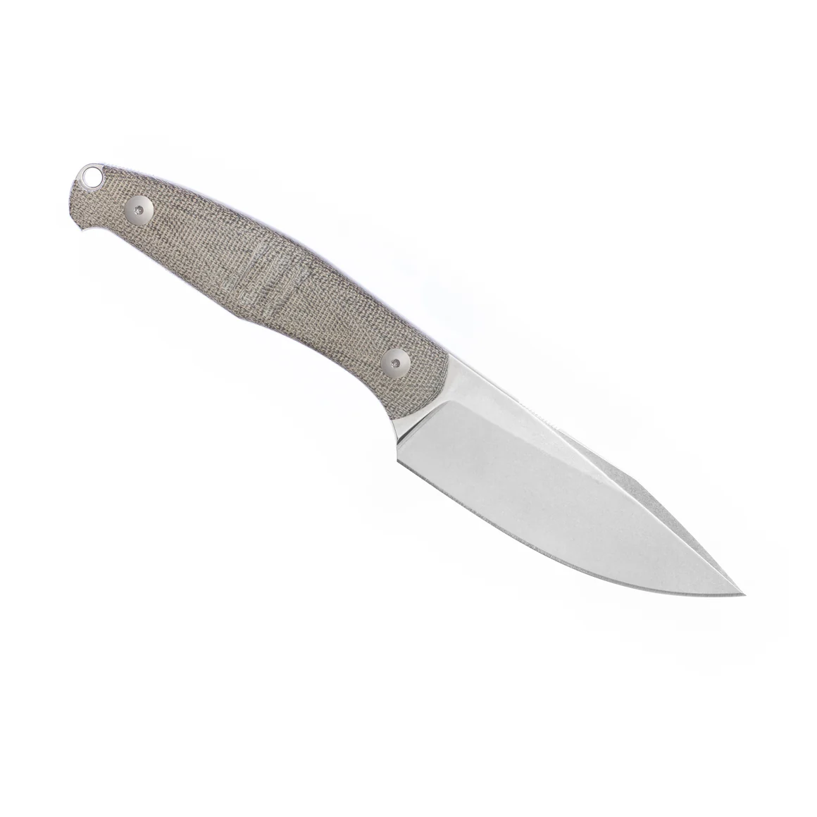 GiantMouse GMF2 Scout Fixed Blade STN WSH N690- Green Canvas Micarta Handle  Kydex Sheath GMGMF2-SCOUT-GC View 2