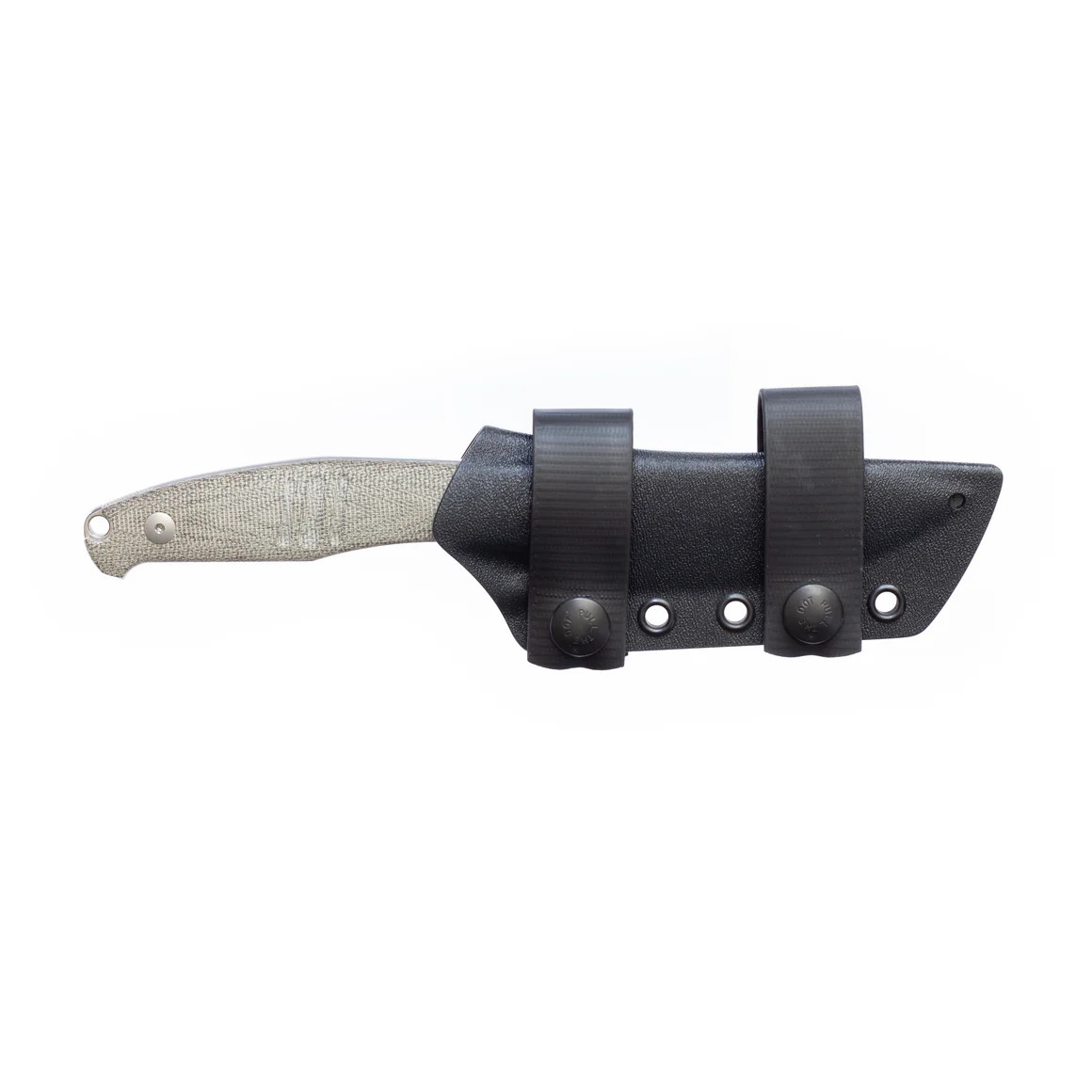 GiantMouse GMF2 Scout Fixed Blade STN WSH N690- Green Canvas Micarta Handle  Kydex Sheath GMGMF2-SCOUT-GC View 5