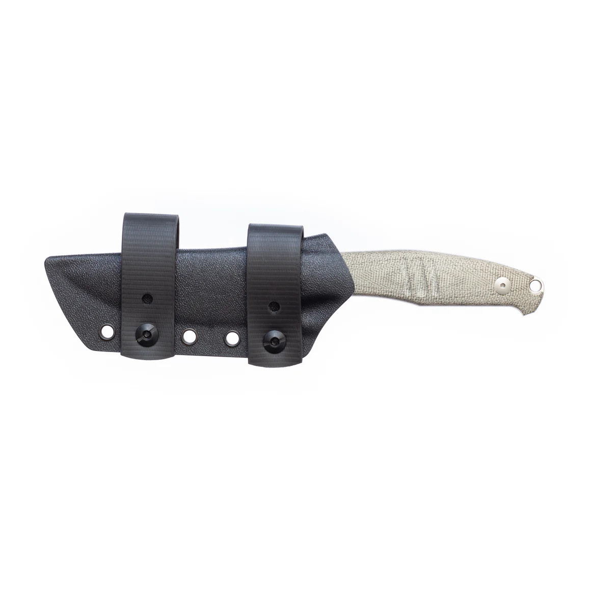 GiantMouse GMF2 Scout Fixed Blade STN WSH N690- Green Canvas Micarta Handle  Kydex Sheath GMGMF2-SCOUT-GC View 6
