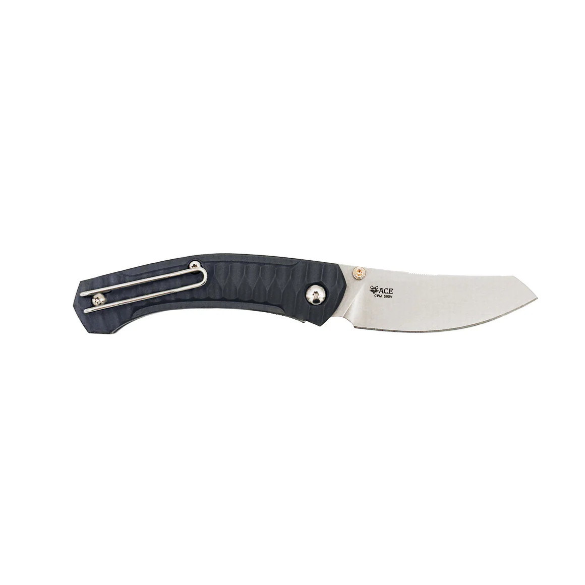 GiantMouse ACE Iona Sailor Folding Knife STN WSH S90V-Wolf Gray FRN Injection Molded Handle GMIONA-SAILOR-WOLF-GREY View 2