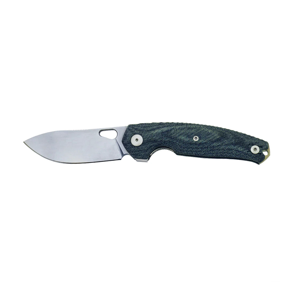 GiantMouse ACE Jagt Folding Knife STN WSH Elmax Blade Denim Micarta Handle GMJAGT-DENIM View 1