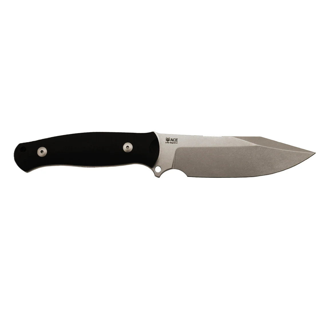 GiantMouse The Redington Fixed STN WSH MagnaCut Blade Double Black Canvas Micarta Handle GMREDINGTON-DB-SW View 2