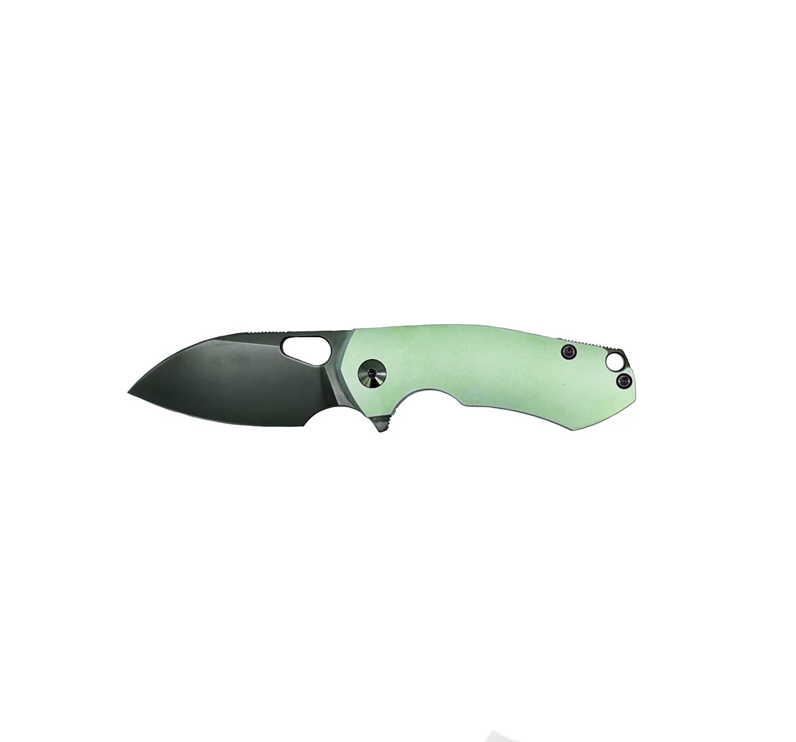 ピノキオ GiantMouse ACE Riv Framelock Folder Mint Green Anodized TI Handle