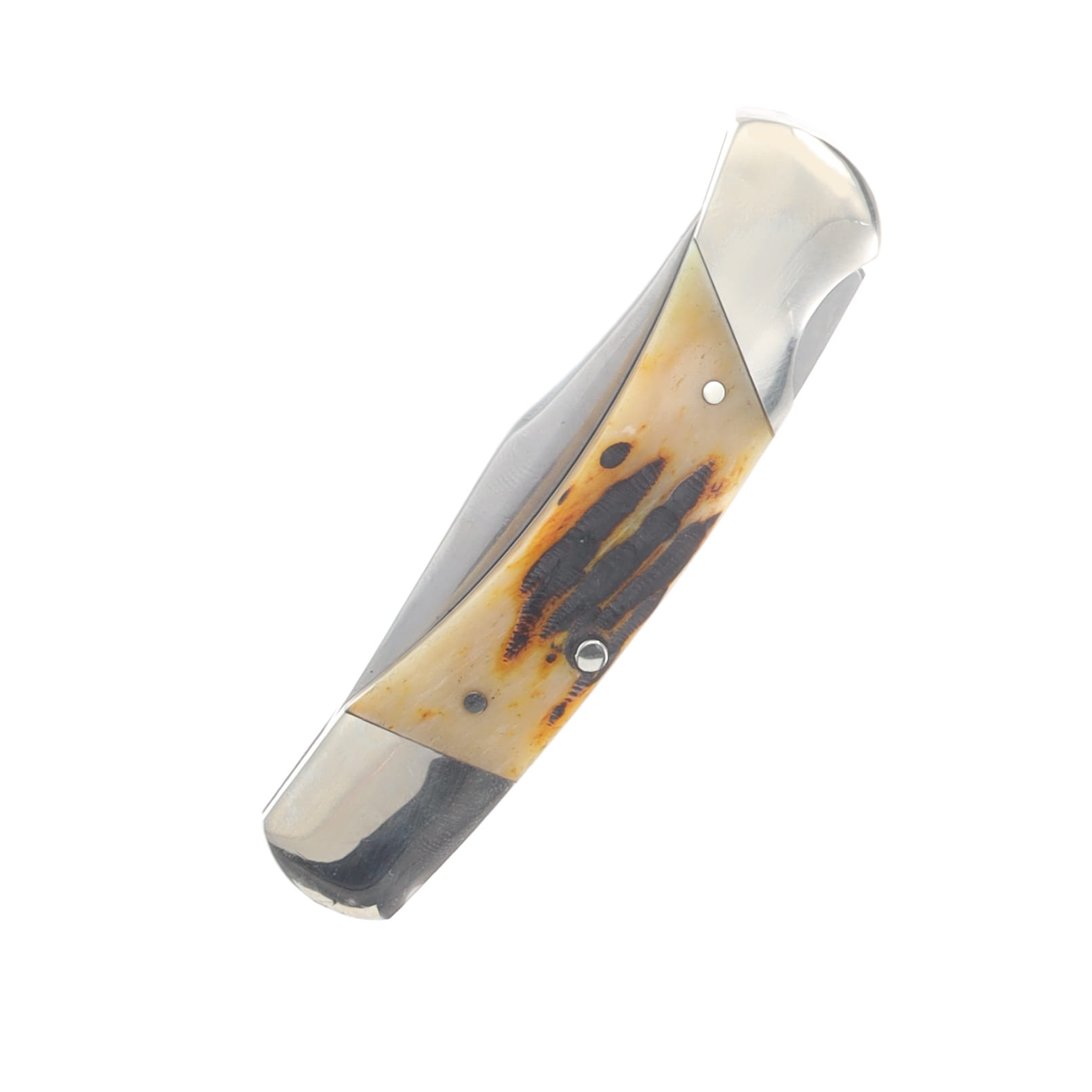 Bear & Son SMKW Exclusive Medium Lockback Folder Orange Sunset Bone 1095 Blade COSB05 View 7