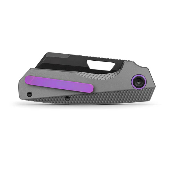 Vosteed Nip-L Left Hand Folding Knife Blk STN WSH Elmax Blade Dim Gray TI Handle A4206 View 3