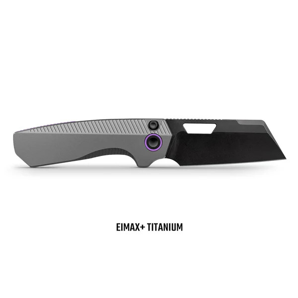 Vosteed Nip-L Left Hand Folding Knife Blk STN WSH Elmax Blade Dim Gray TI Handle A4206 View 2