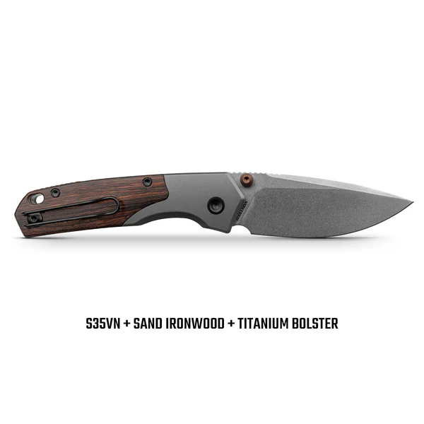 Vosteed Psyop 299 Folding Knife S35VN STN WSH Blade Brown Sand Ironwood Handle A2228 View 2