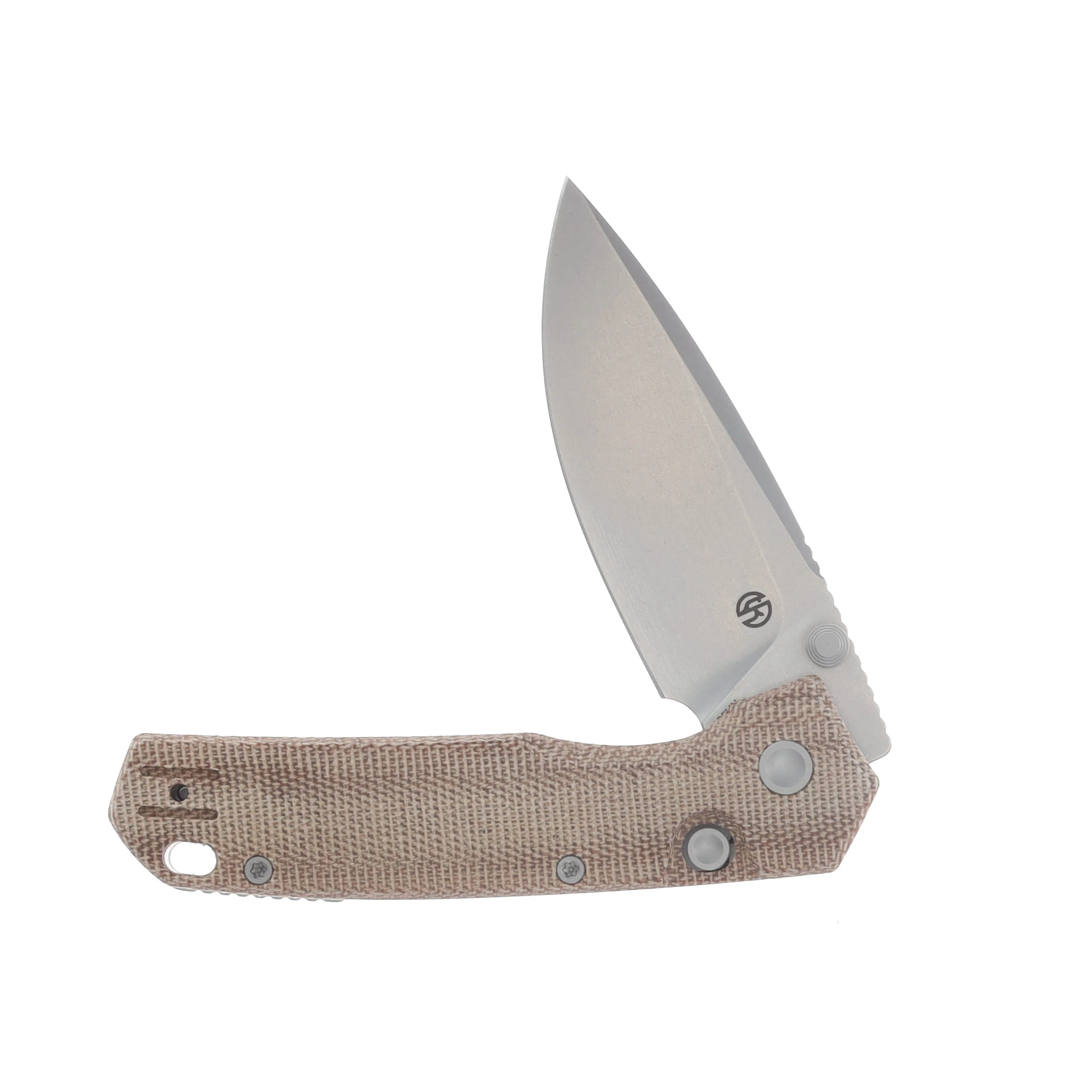 Vosteed Psyop 299 Folding Knife S35VN STN WSH Blade Natural Norplex UltreX Micarta Handle View 3