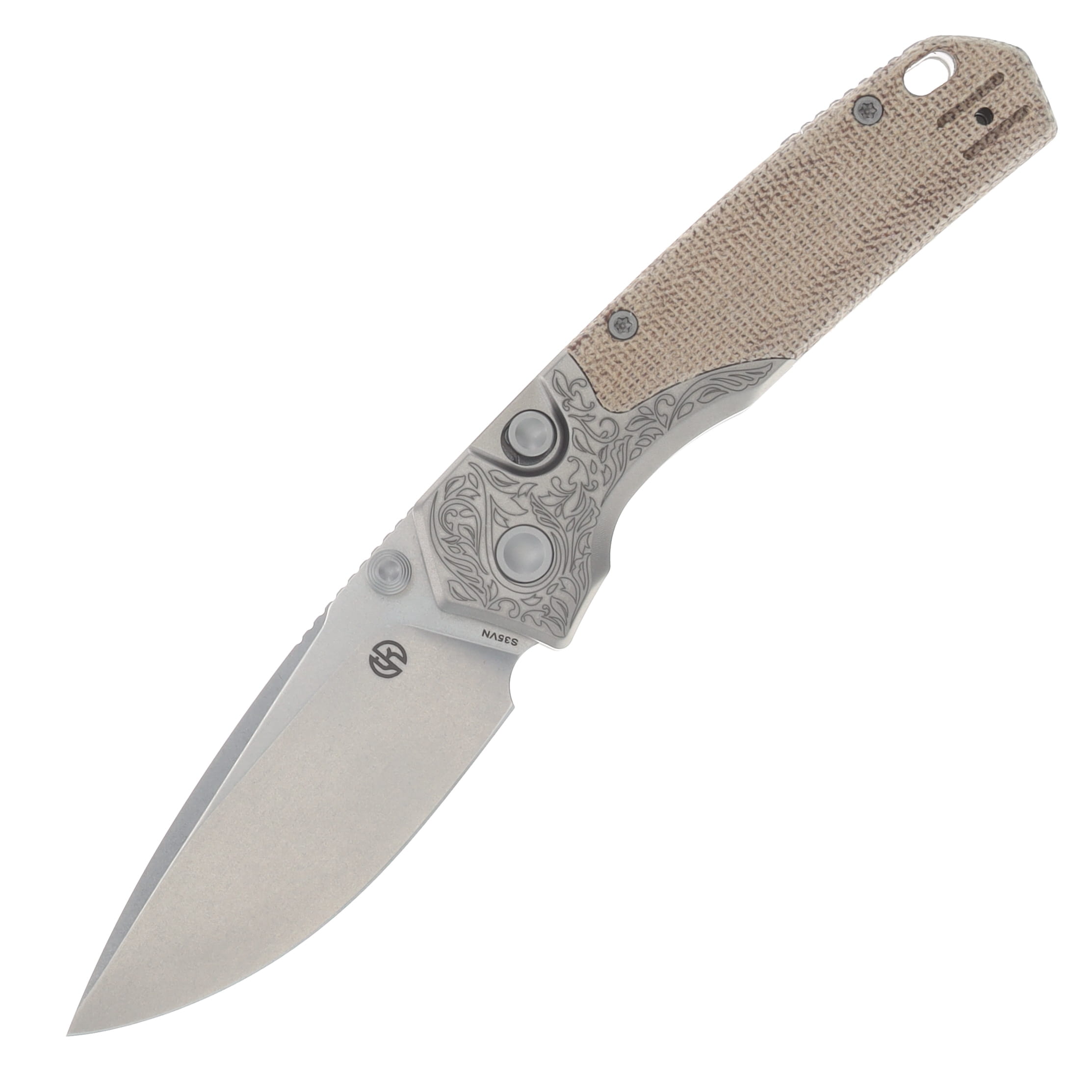 Vosteed Psyop Top Linerlock Folding Knife (CPM S35VN, Ti/Micarta