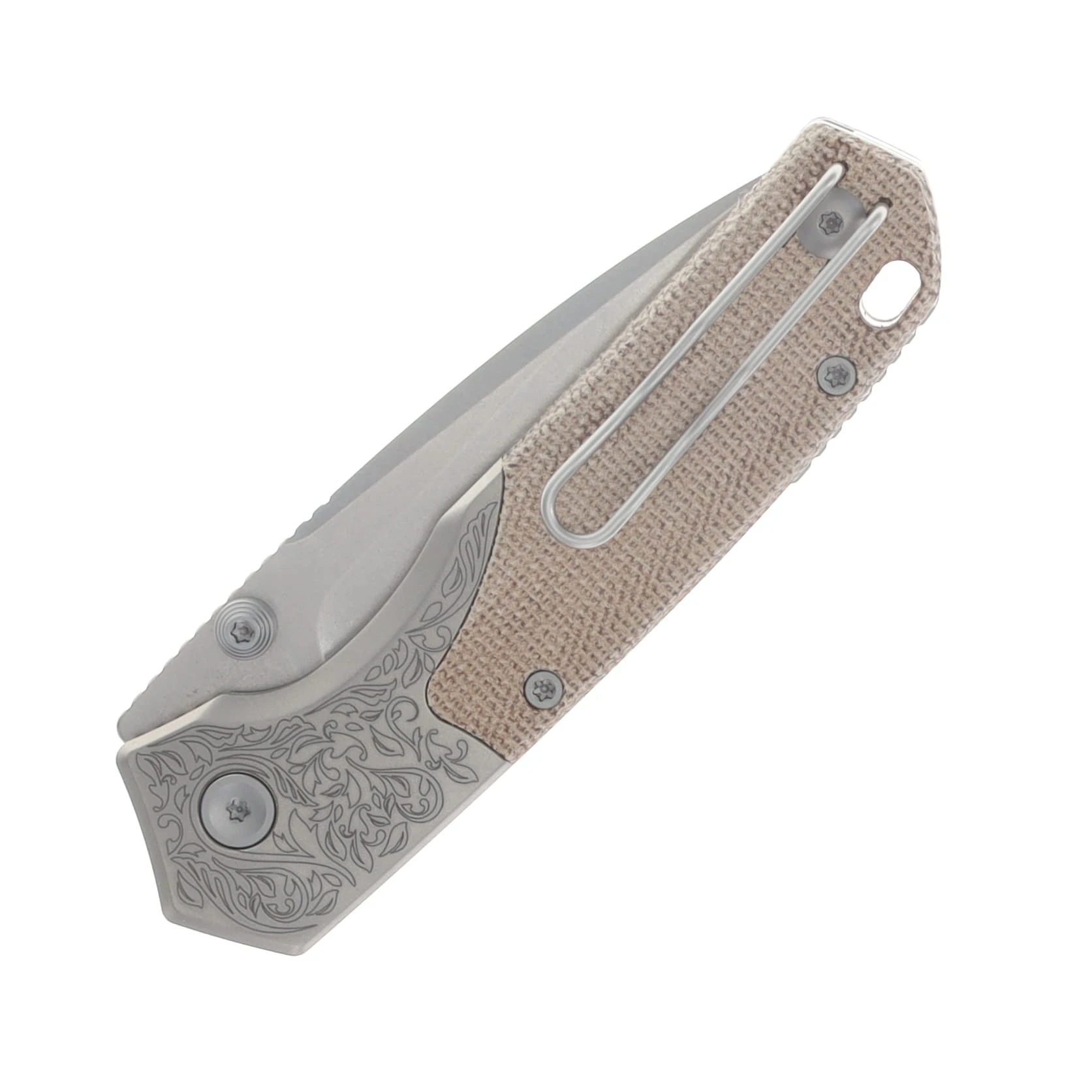 Vosteed Psyop Top Linerlock Folding Knife (CPM S35VN, Ti/Micarta) A2232 View 5