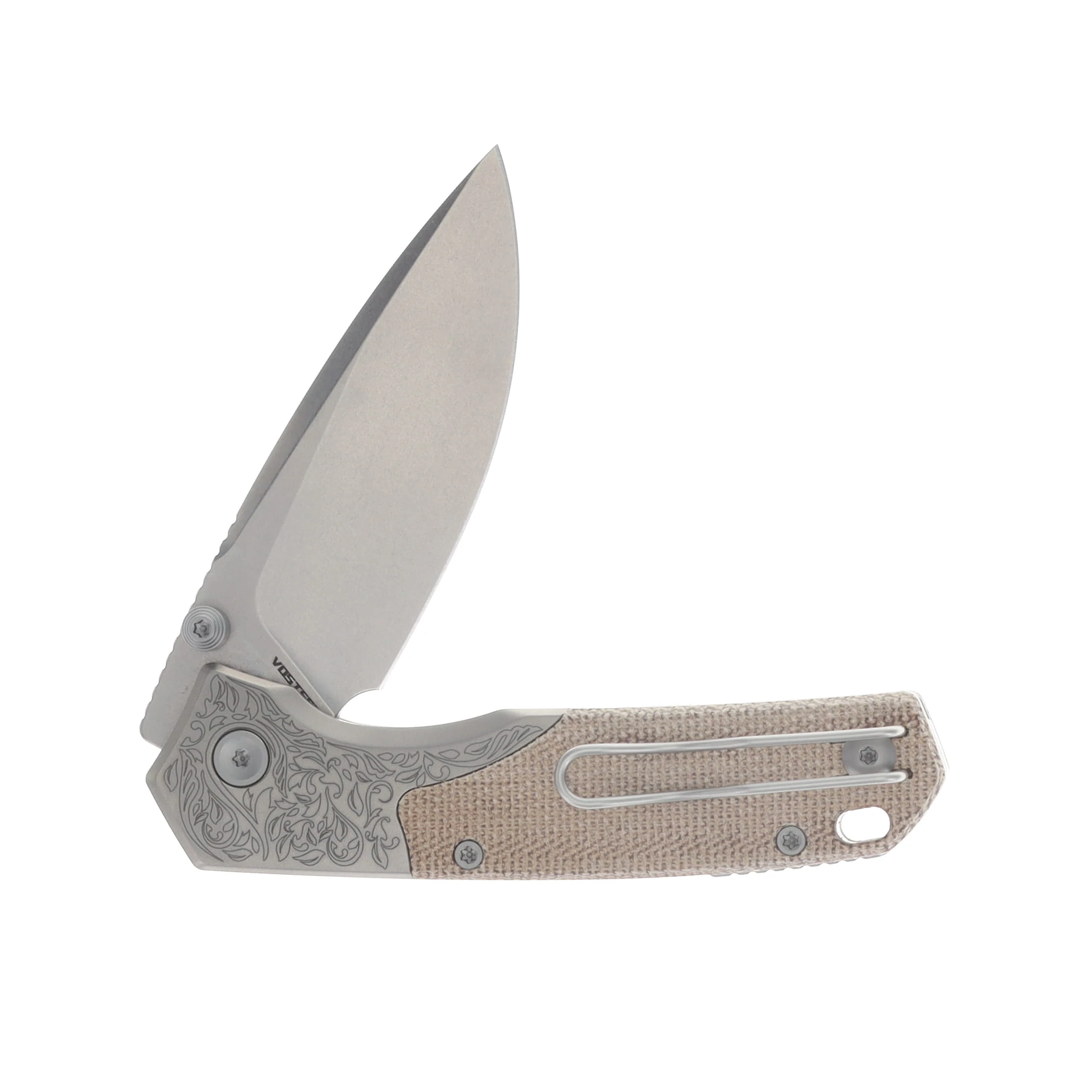 Vosteed Psyop Top Linerlock Folding Knife (CPM S35VN, Ti/Micarta) A2232 View 4