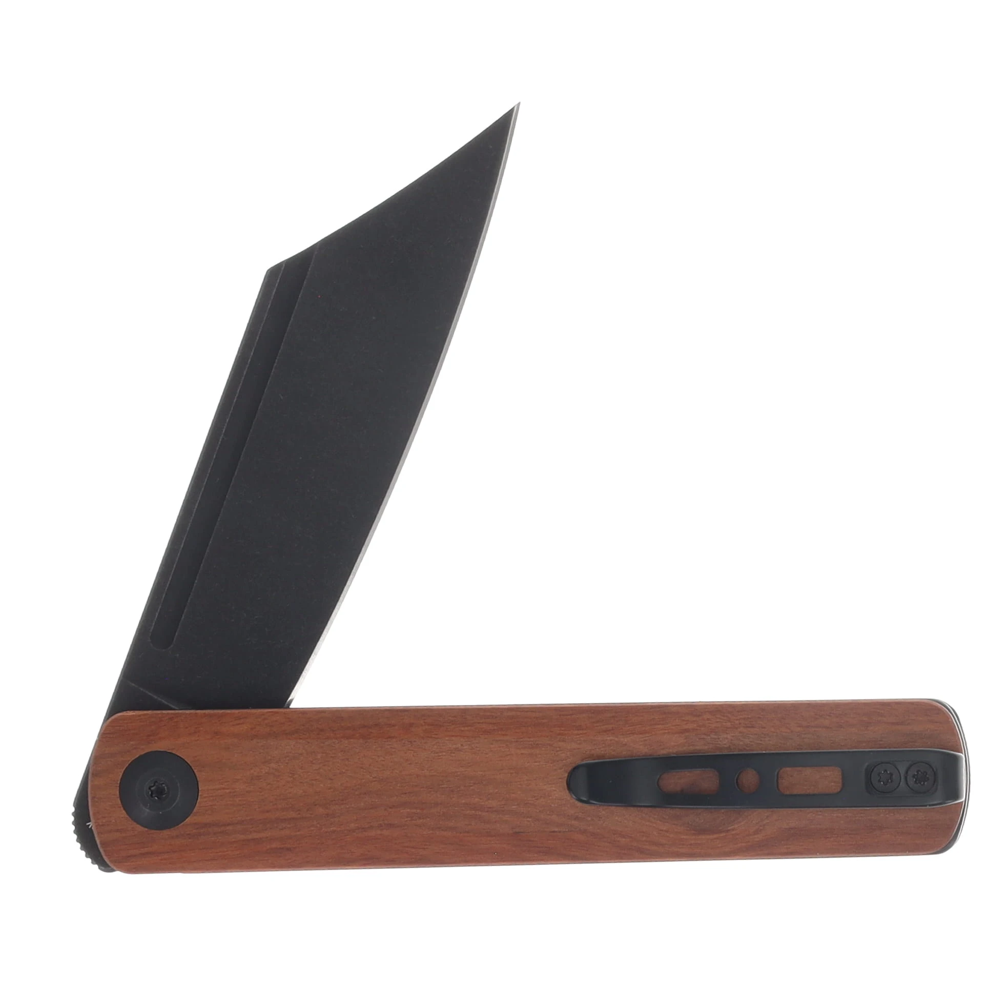 SENCUT Bronte Folding Knife Cuibourtia Wood Handle Black SW Reverse Tanto Blade SA08E View 4
