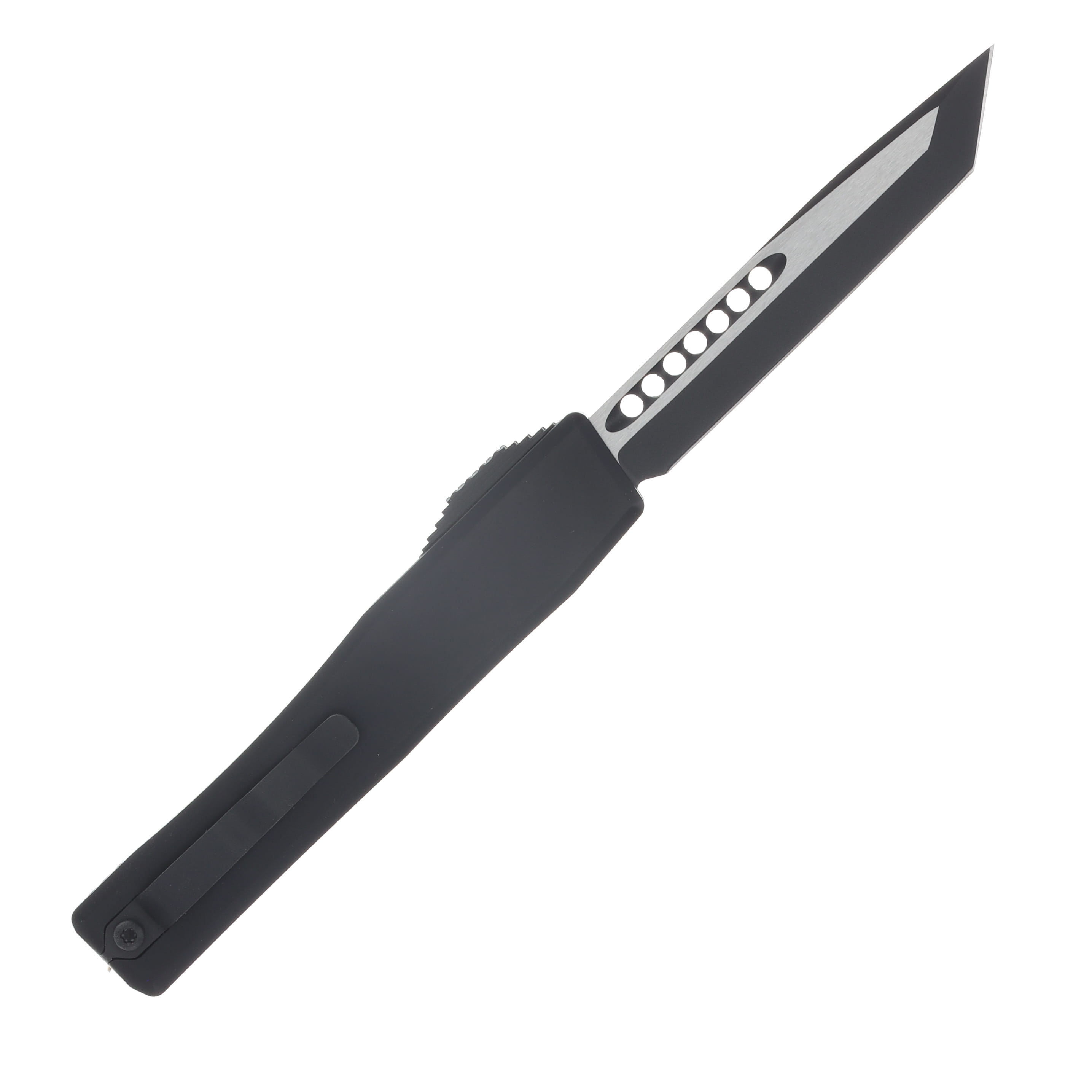Heretic NYX OTF Automatic Knife Two Tone Tanto Black/Tactical Black Chassis and Hardware H015-10A-T View 2