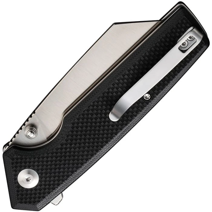 CIVIVI Amirite Button Lock Folding Knife Satin Nitro V/Black Coarse G-10 C23028-2 View 2