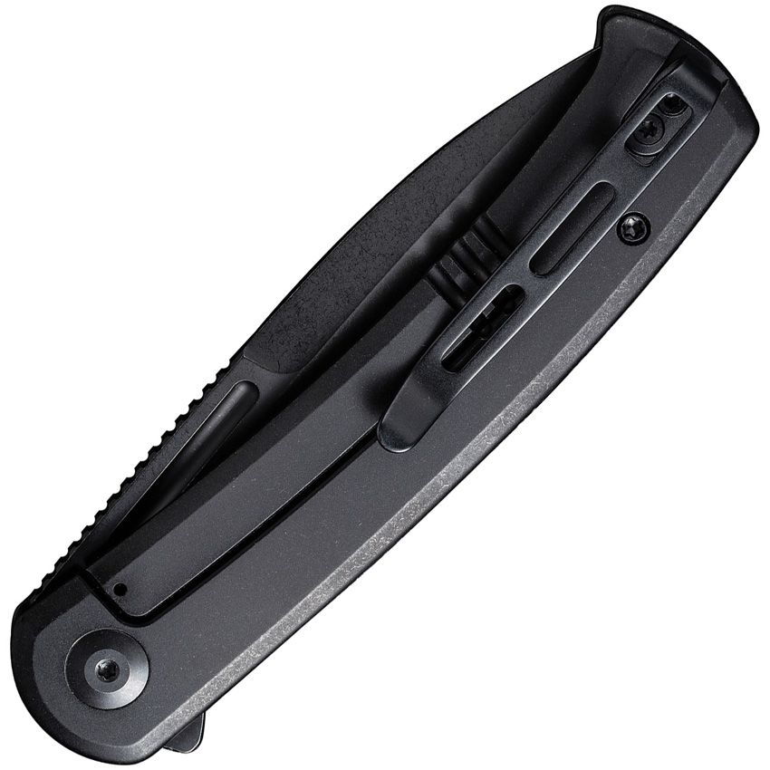 CIVIVI Cetos Framelock Folding Knife Black Stonewash Spear Point/Coarse Black Micarta C21025B-2 View 2