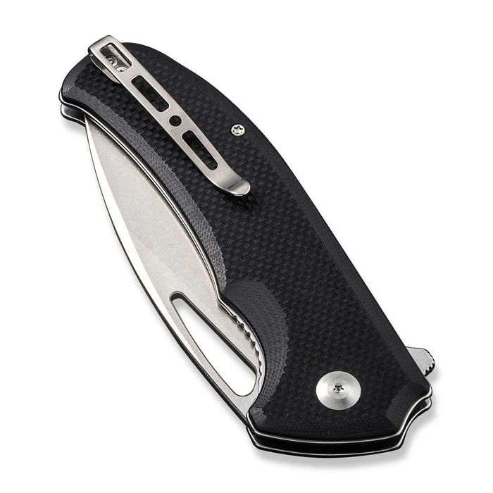 Sencut Phantara Folding Knife Black Coarse G-10 Handle Stonewashed 9Cr18MoV Blade S23014-1 View 3