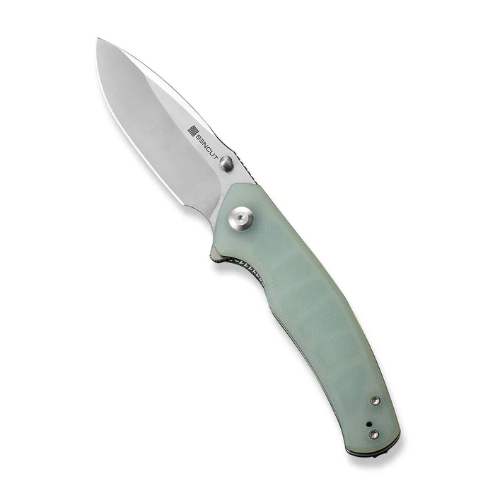 Sencut Slashkin Folding Knife Natural G-10 Handle Satin D2 Drop Point Blade S20066-2 View 2