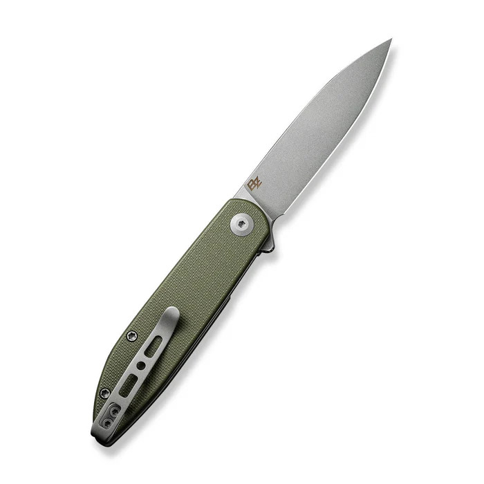 Sencut Bocll II Folding Knife OD Green G-10 Handle Gray Stonewashed D2 Blade S22019-4 View 2
