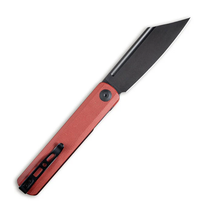 Sencut Bronte Folding Knife Burgundy G-10 Handle Black Stonewashed 9Cr18MoV Blade SA08D View 2