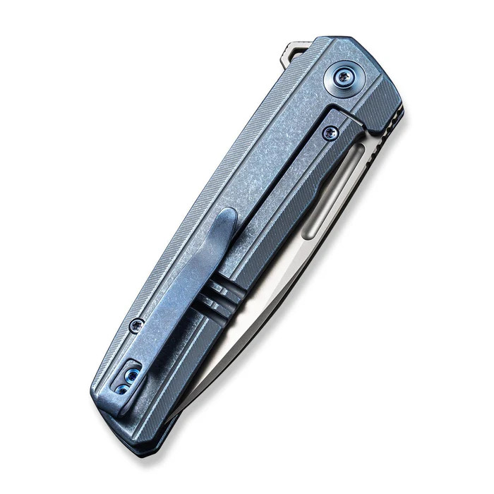 WE Knife Co Speedster Folding Knife Blue Titanium Handle Bead Blasted 20CV Blade WE21021B-3 View 3
