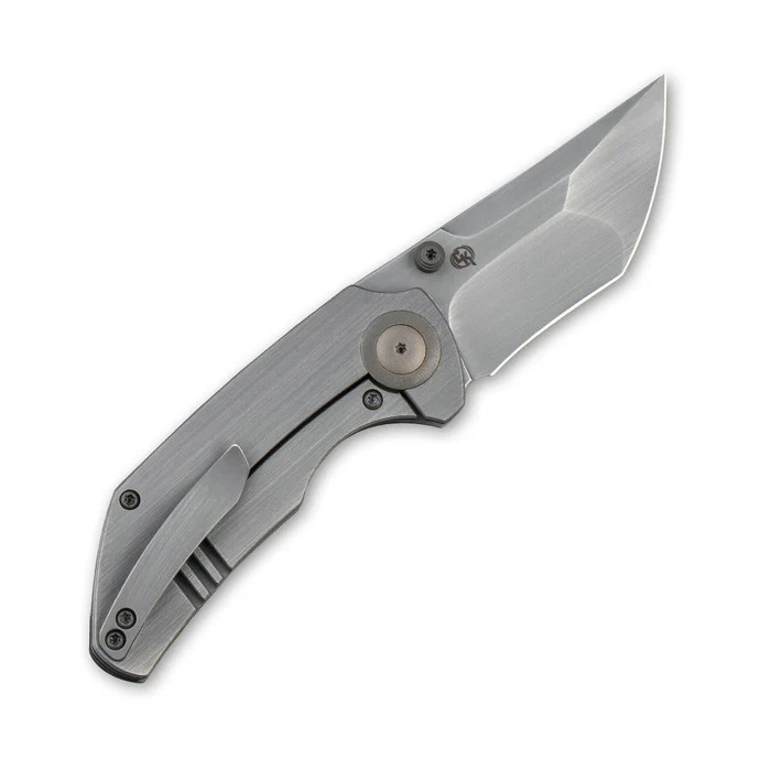 WE Knife Co Thug Folder Gray Titanium Handle Gray Hand Rubbed 20CV Blade WE2103B View 1