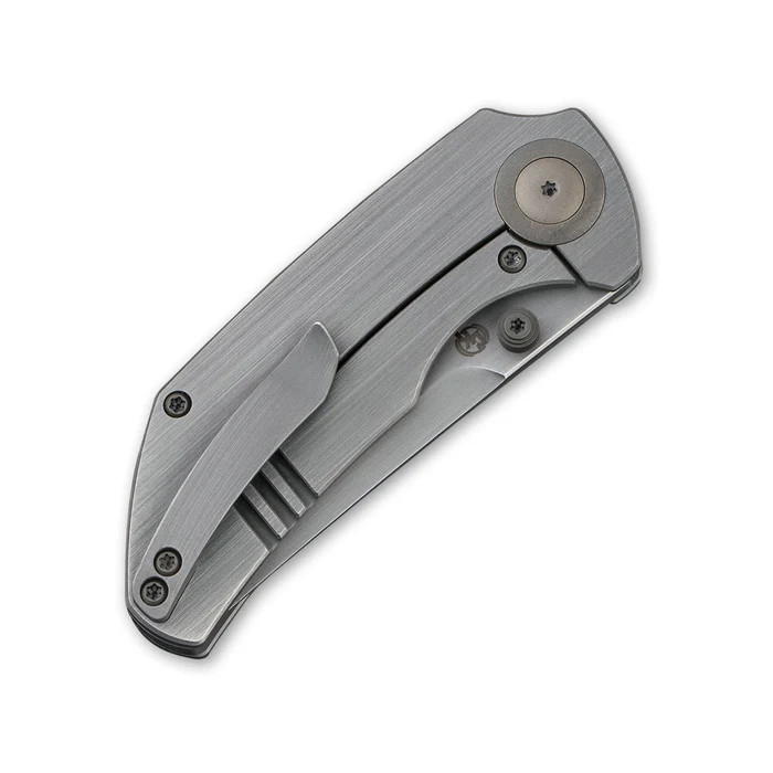WE Knife Co Thug Folder Gray Titanium Handle Gray Hand Rubbed 20CV Blade WE2103B View 3