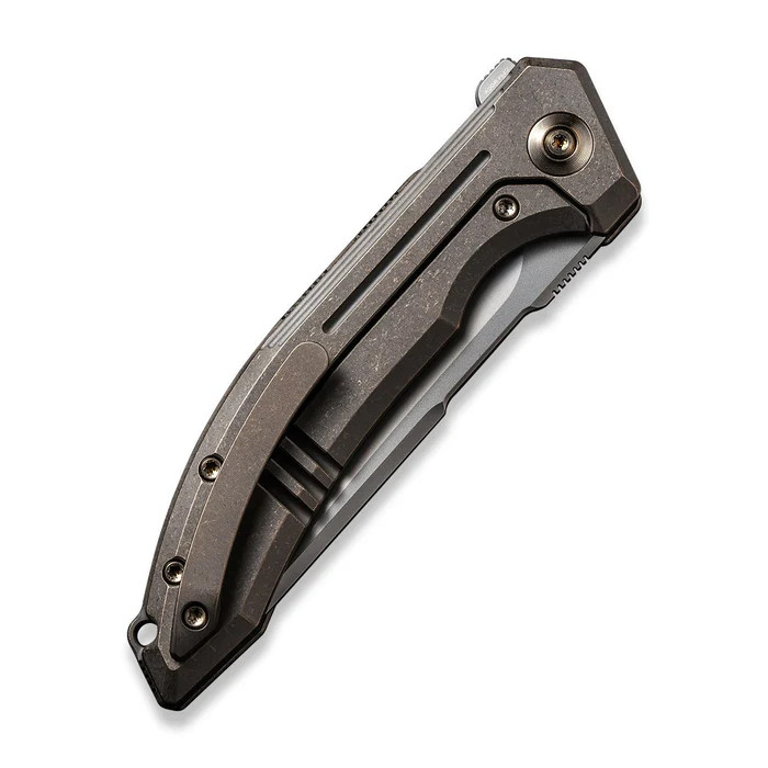 WE Knife Co Quixotic Folding Knife Bronze Titanium Handle Bead Blasted 20CV Blade WE21016-5 View 2