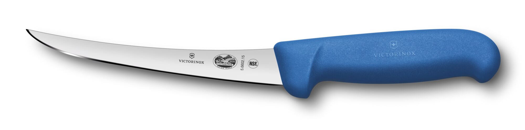 Victorinox 6-inch Blue Fibrox Curved Semi-Stiff Boning Knife (Blister Pack) 5.6602.15B View 1